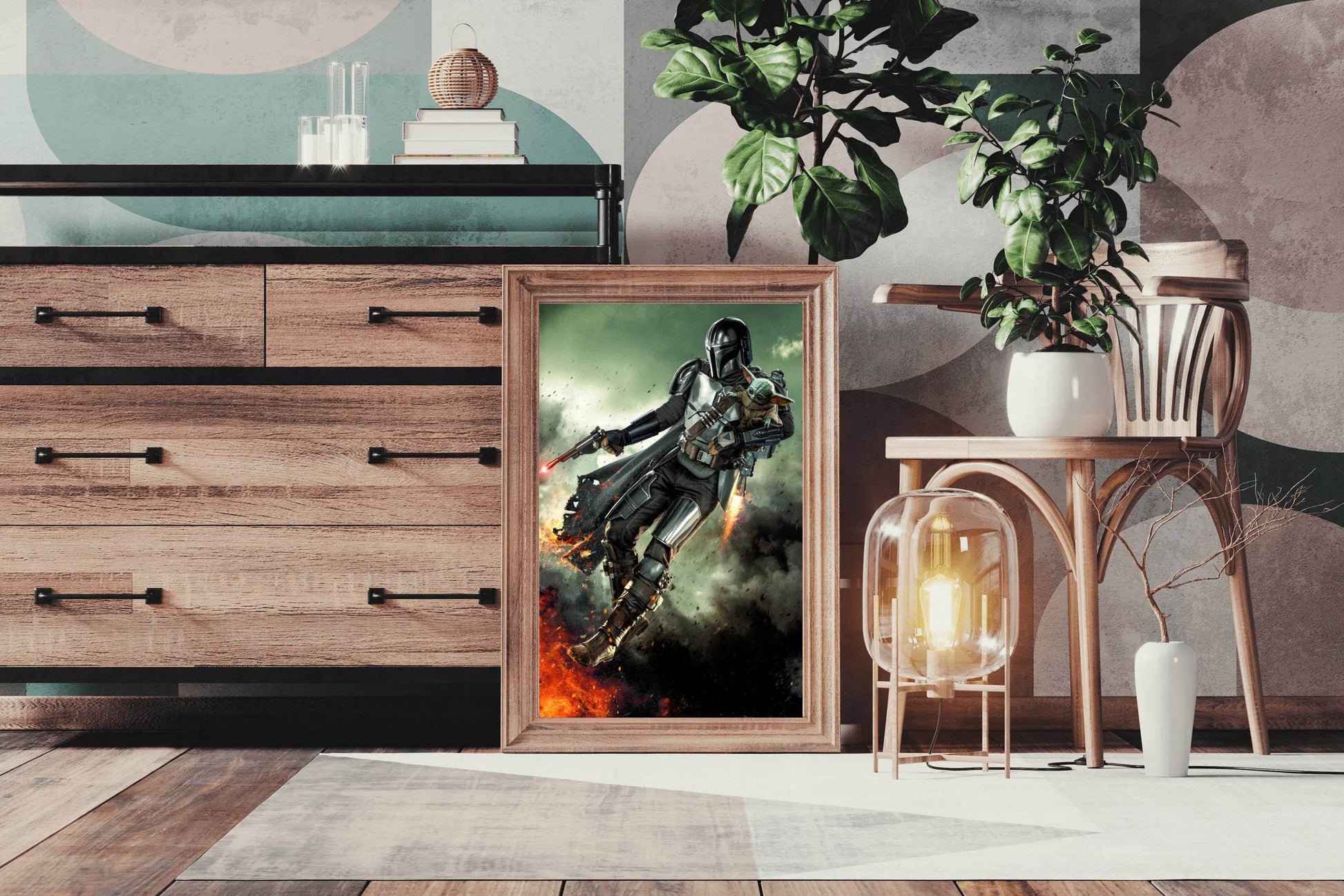 The Mandalorian Bounty Hunter Wall Art - beink online art store