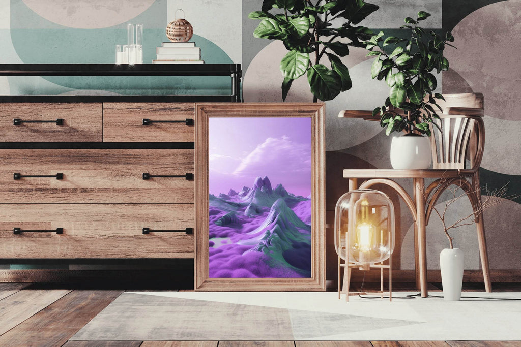 Purple Mountain Wall Art - beink online art store