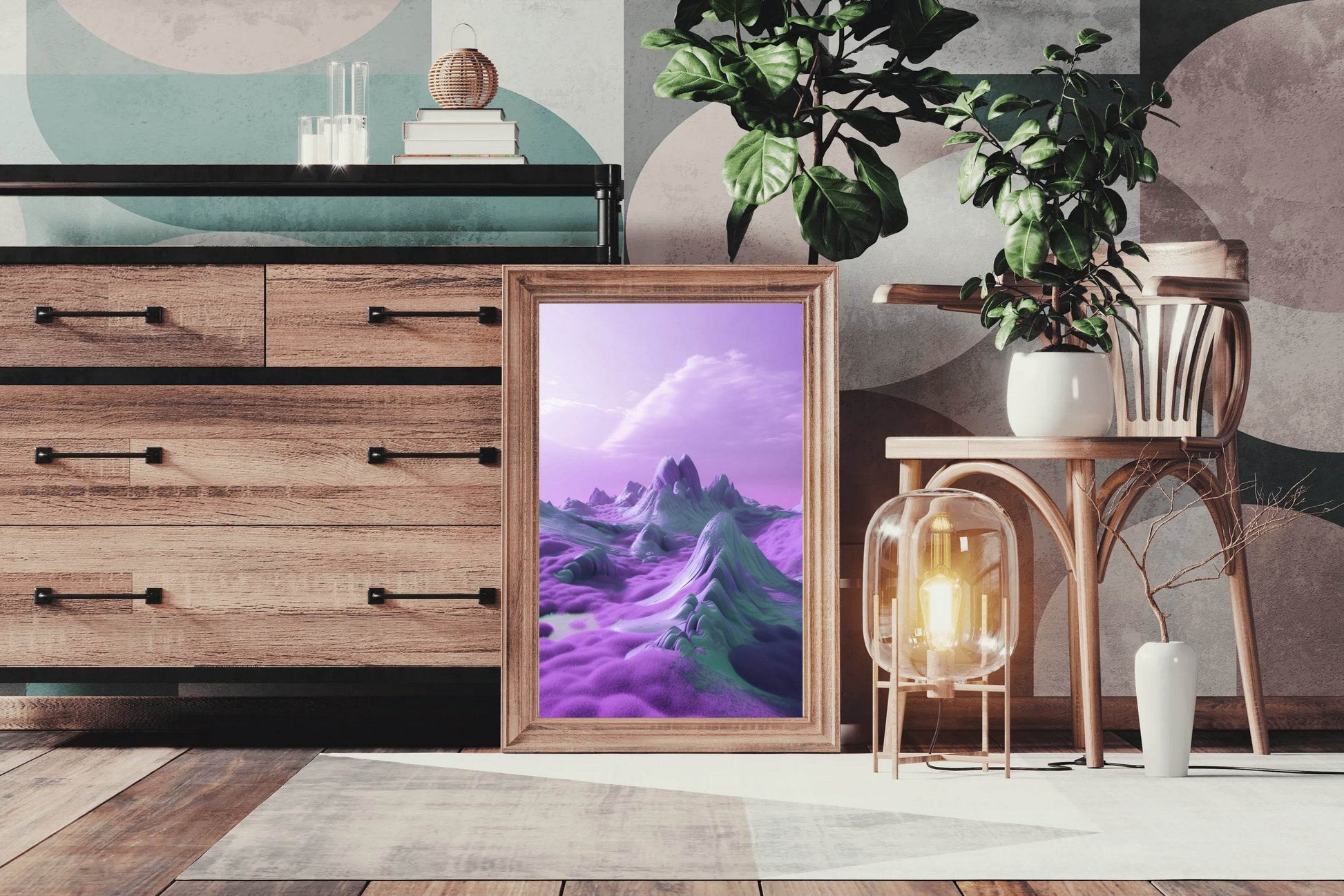Purple Mountain Wall Art - beink online art store