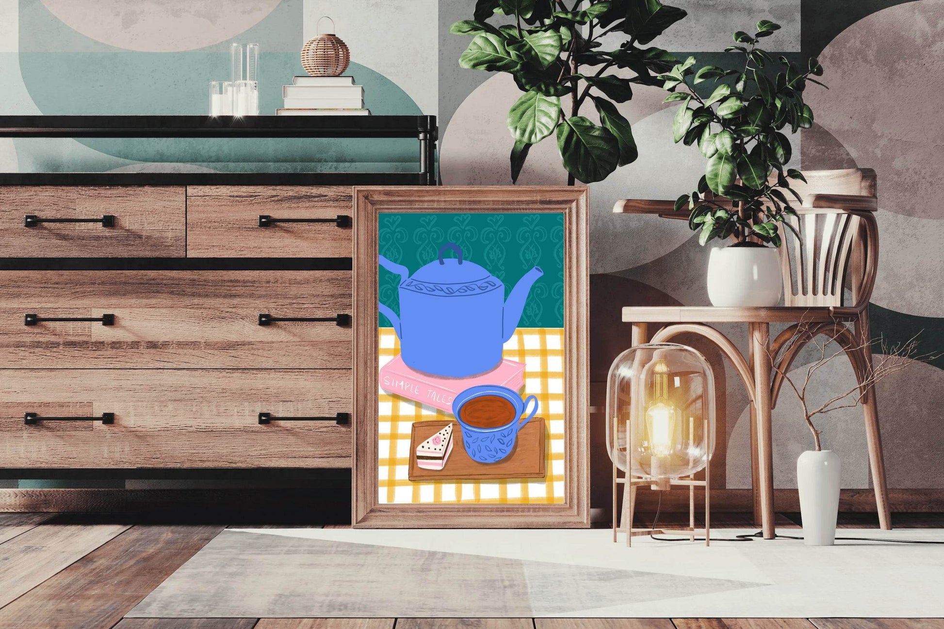 Teapot And Tea Wall Art - beink online art store