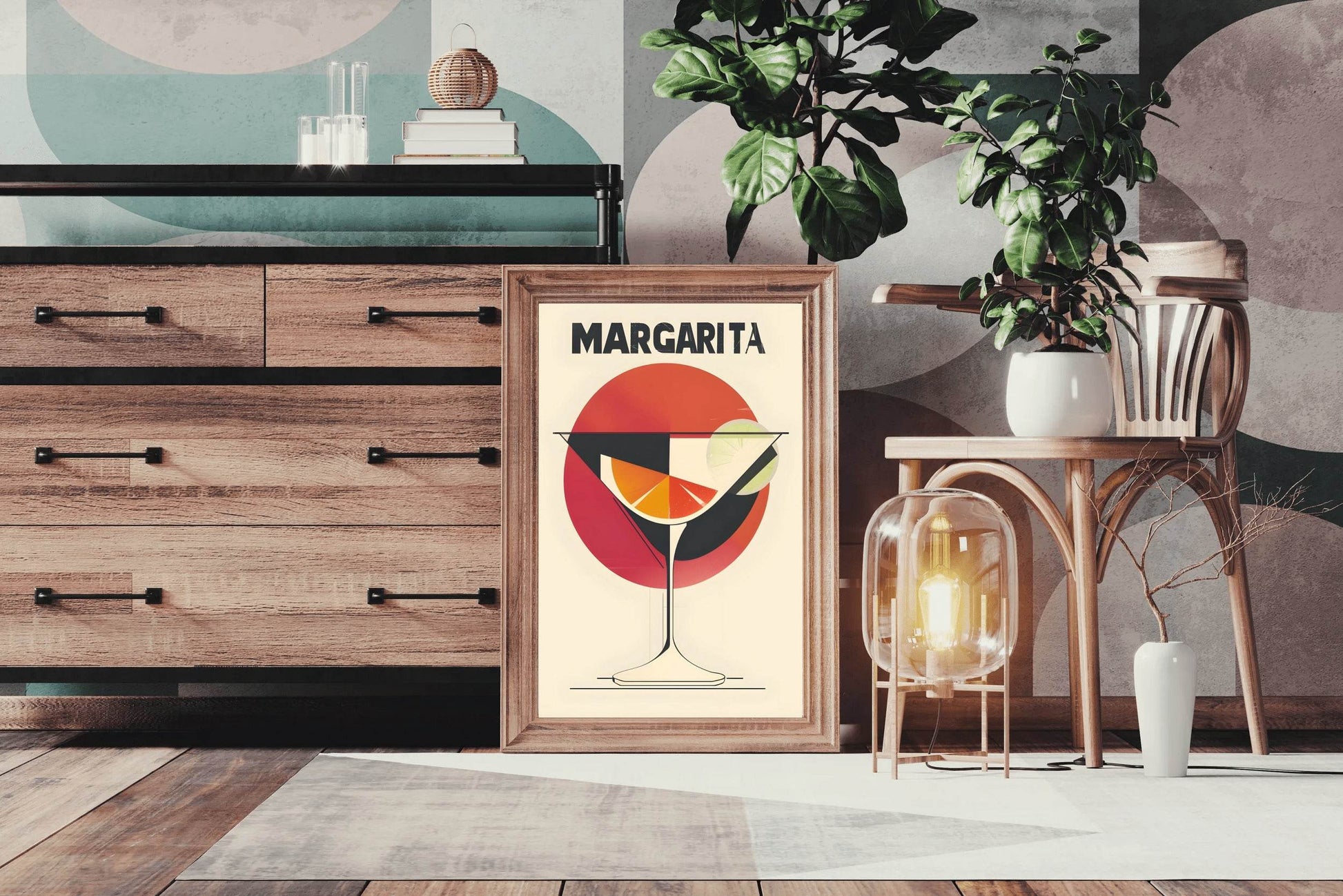 Red Margarita Cocktail Wall Art - beink online art store