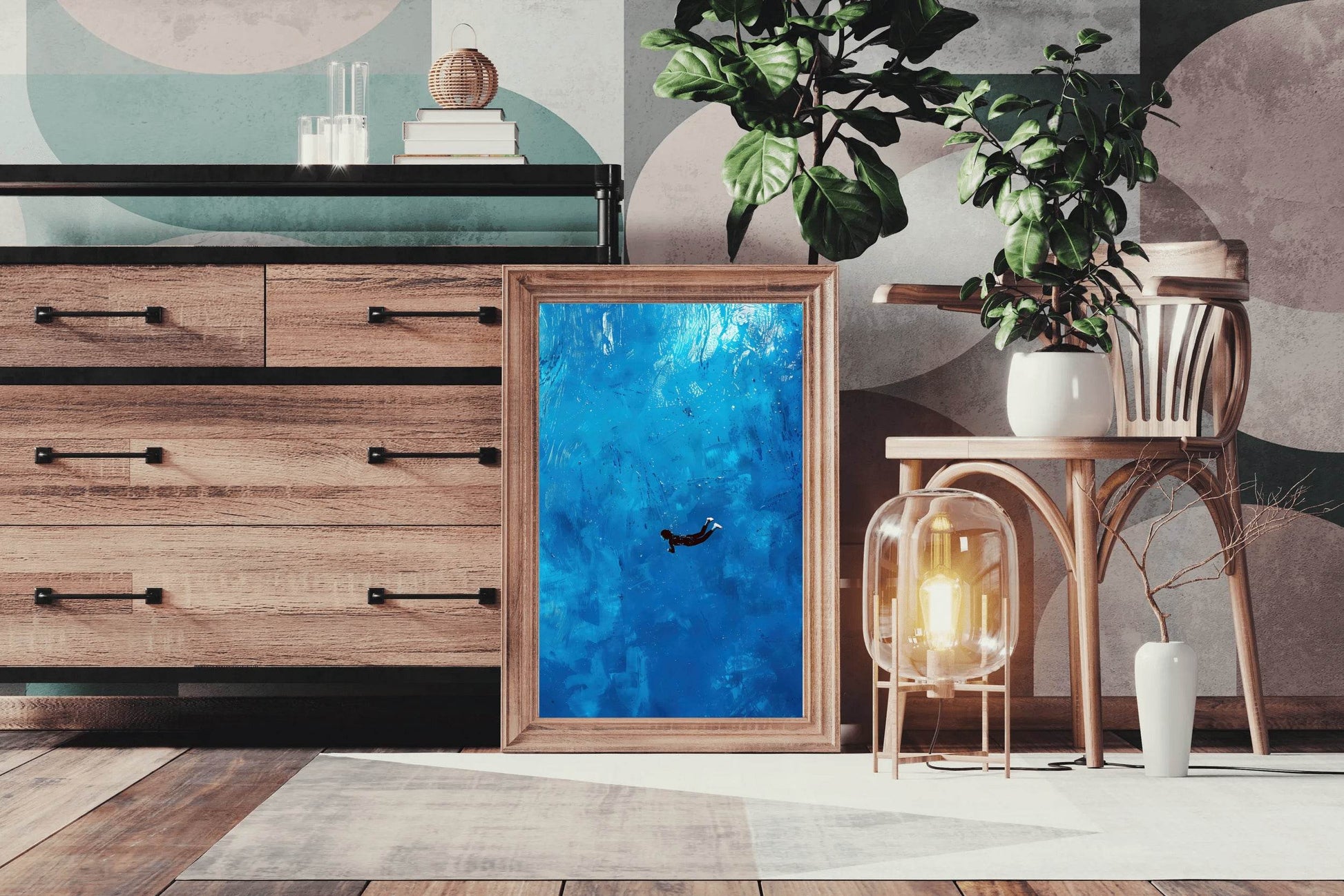 Diving Painting Wall Art - beink online art store