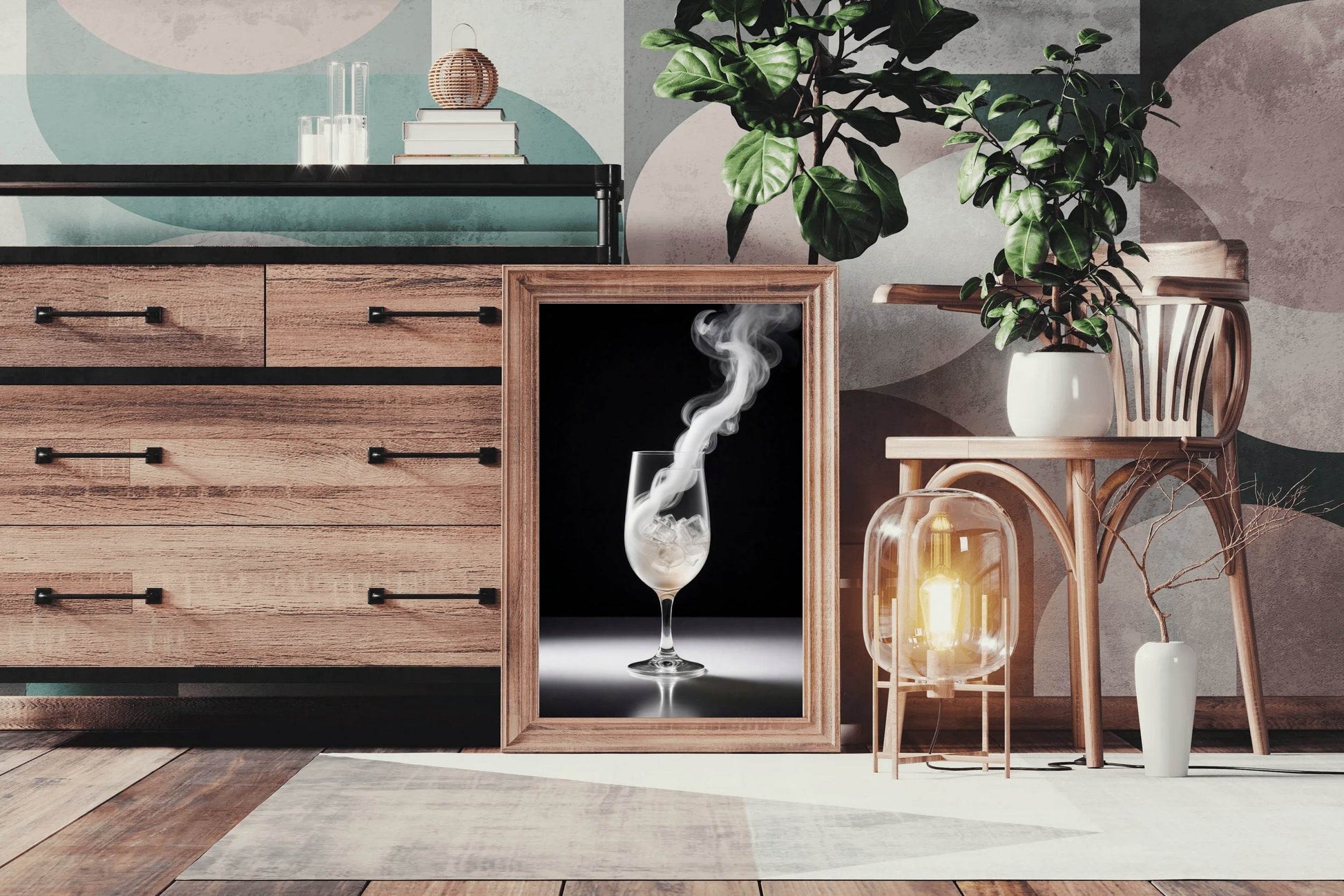 Dry Ice In A Glass Wall Art - beink online art store