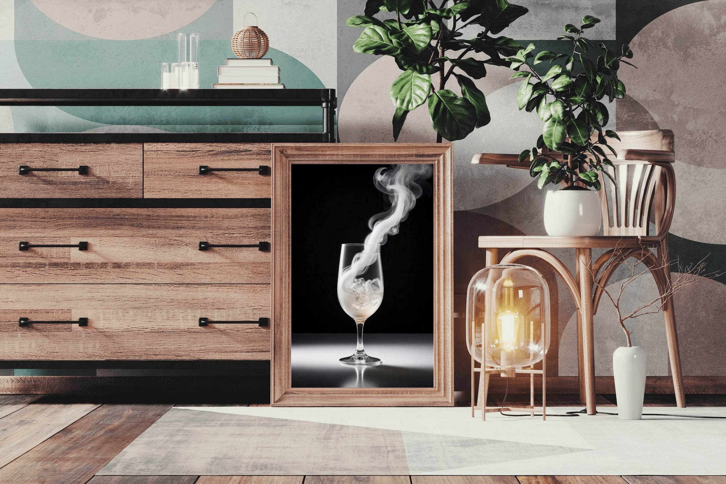 Dry Ice In A Glass Wall Art - beink online art store