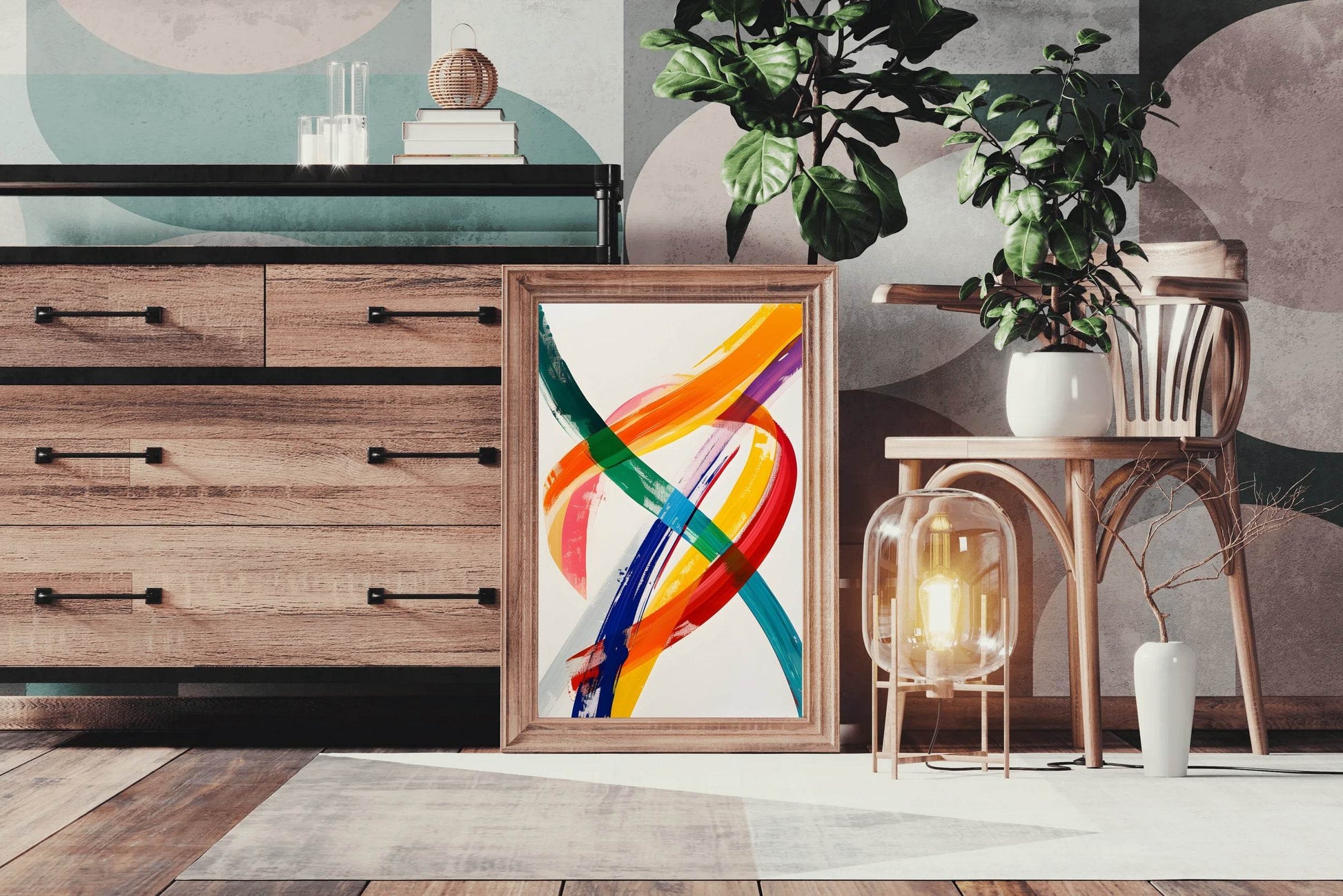 Neon Current Canvas Digital Art - beink online art store