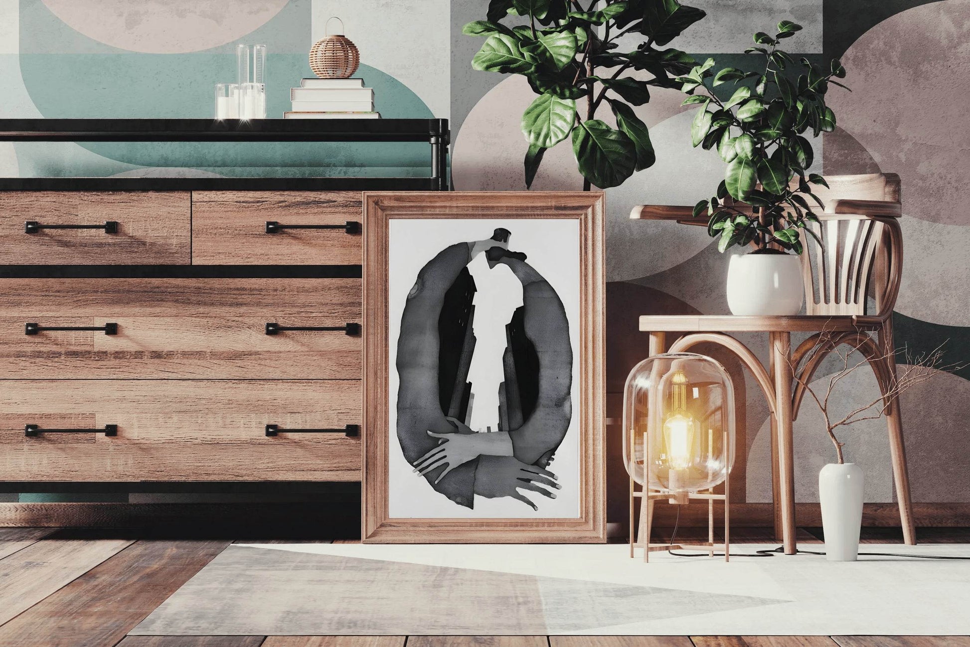 Circular Silhouette Modern Wall Art - beink online art store