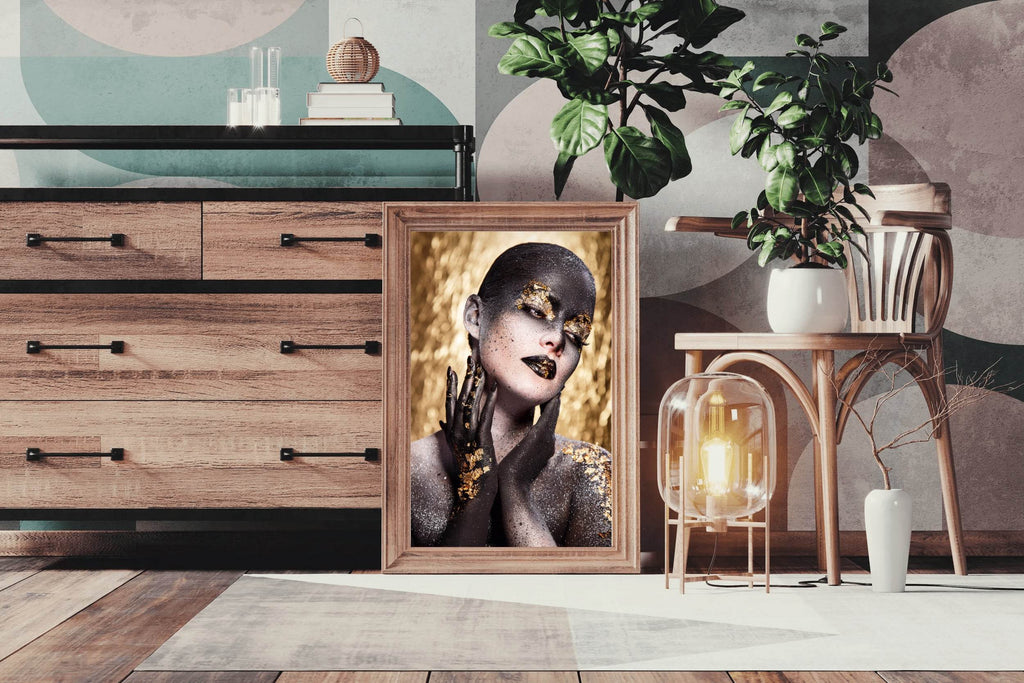 Female in Black And Gold Wall Art - beink online art store