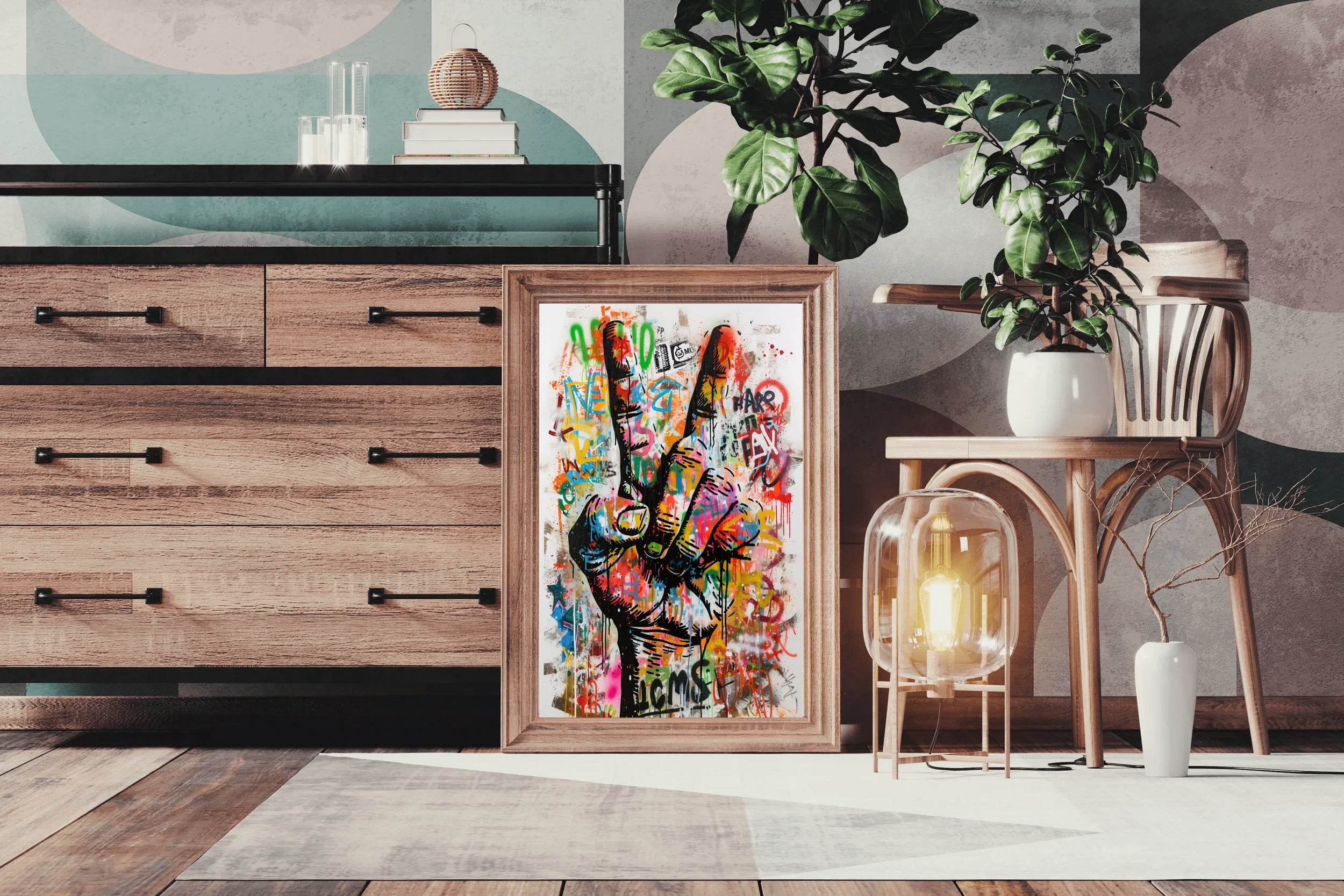 Graffiti Peace Sign Wall Art - beink online art store