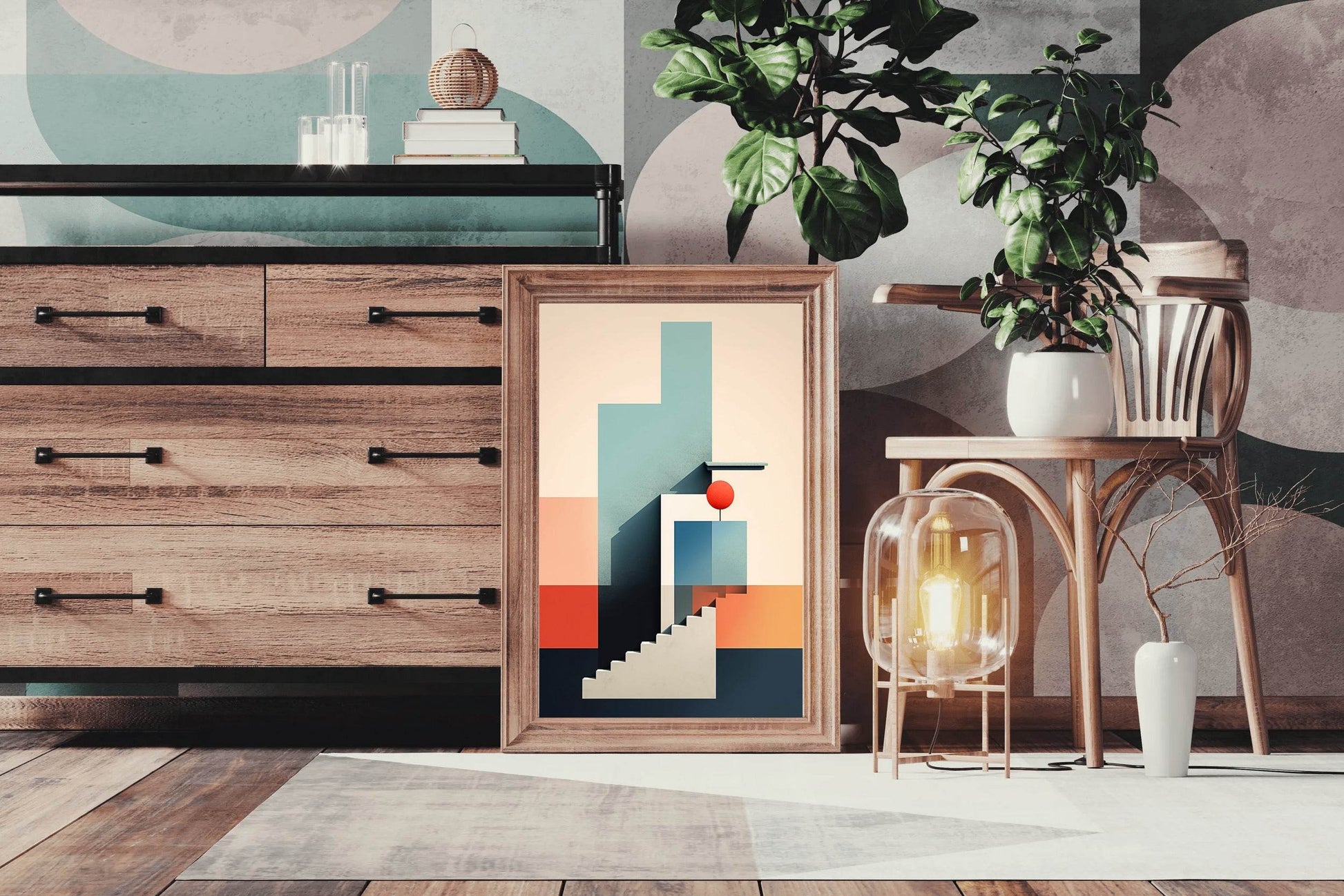 Creative Shape Background Abstract Wall Art - beink online art store