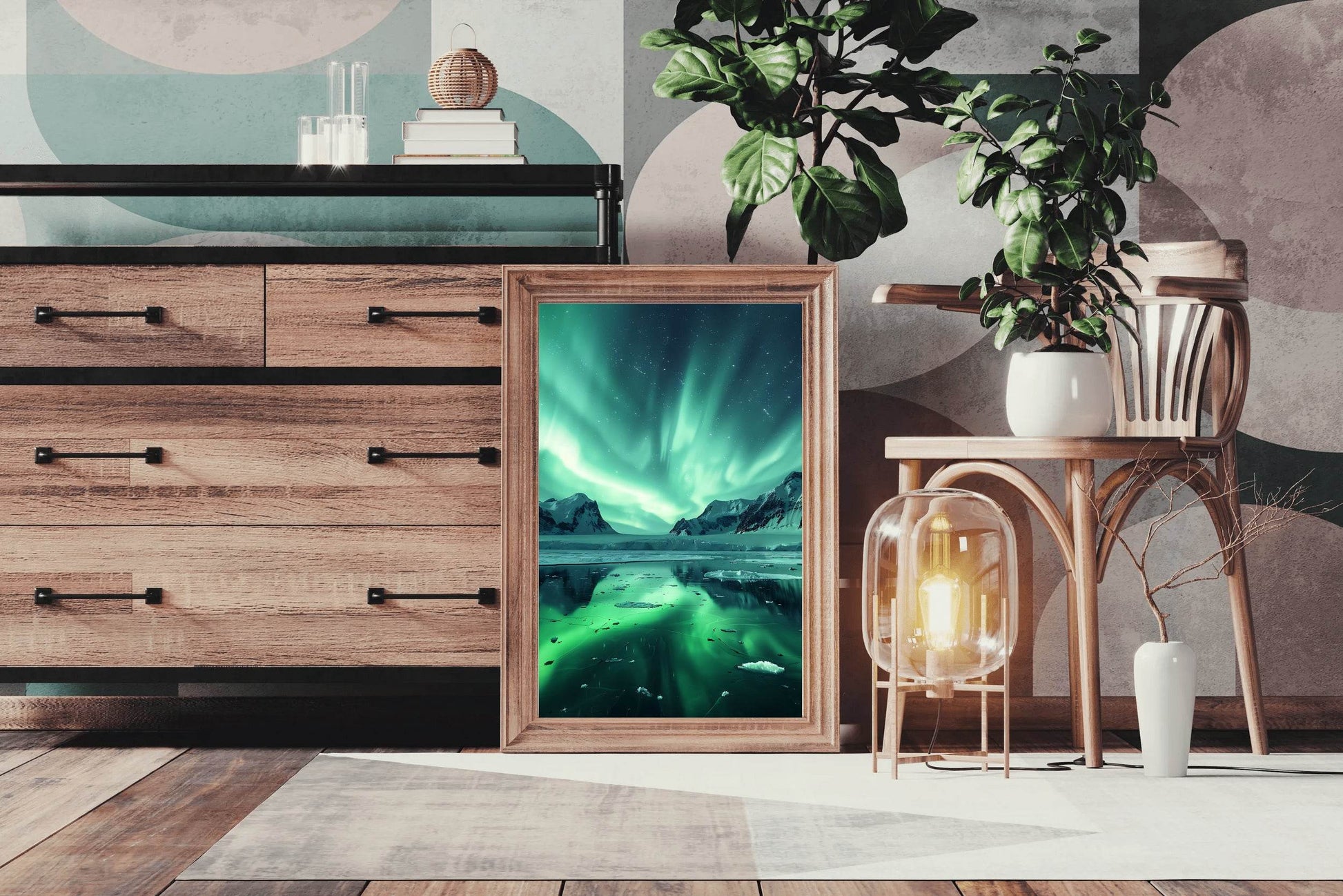 Master Flame Northern Lights Aesthetic Wall Art - beink online art store