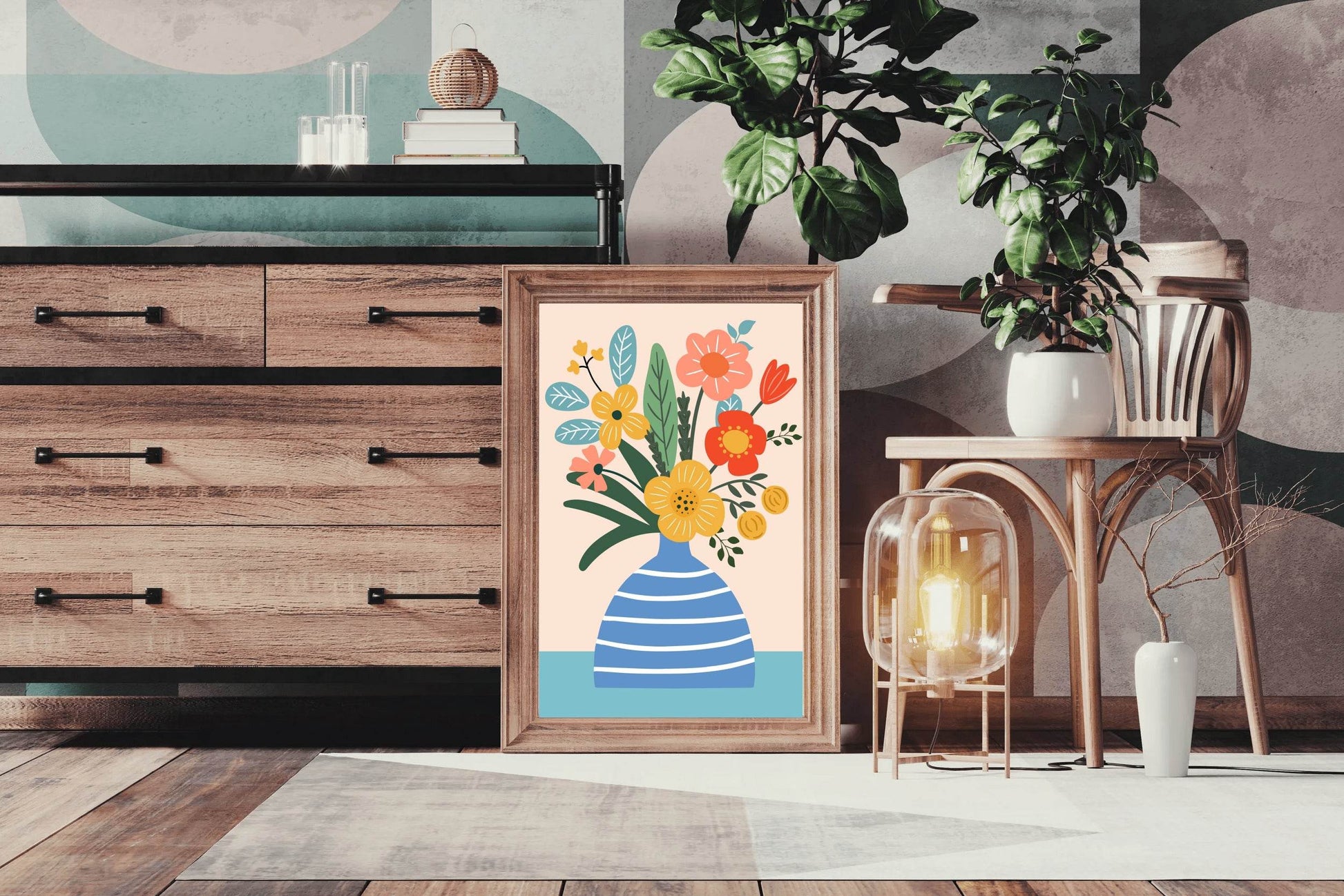 Painting a Vase Full of Flowers - beink online art store