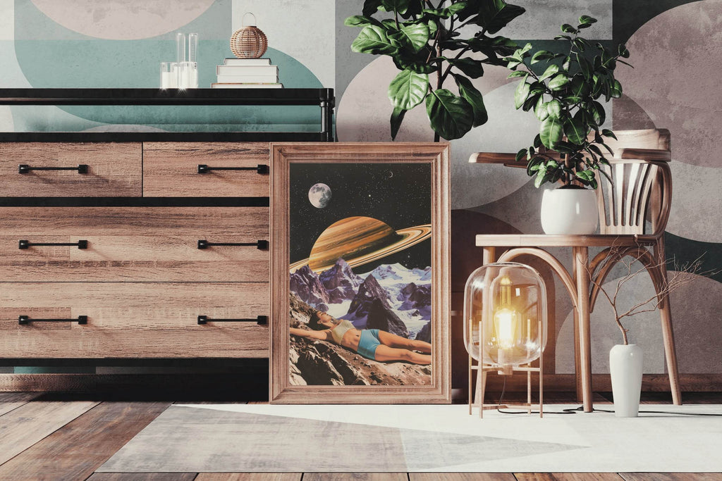 Woman Sleeping in Space Wall Art - beink online art store