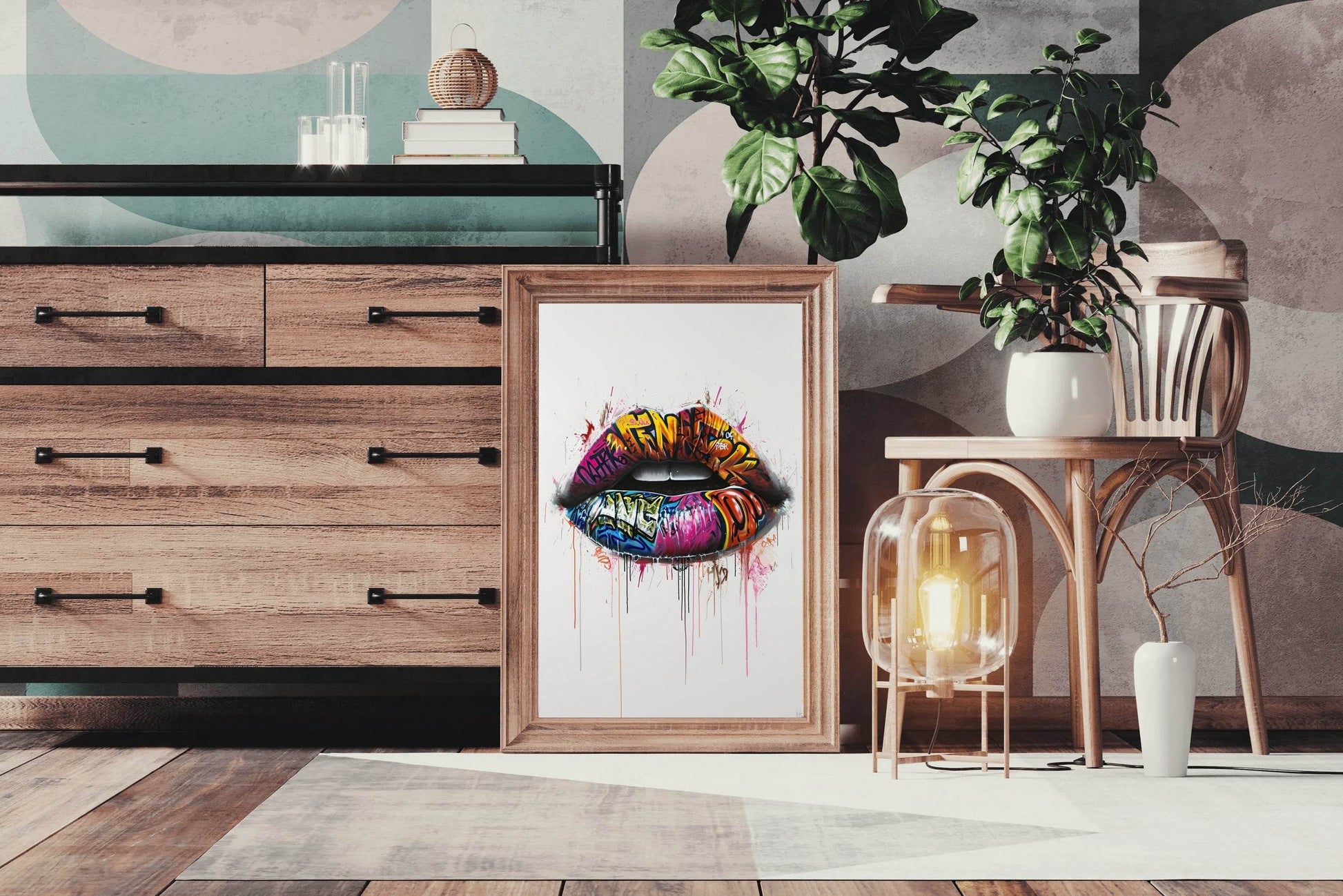 Graffiti on Lips Wall Art - beink online art store