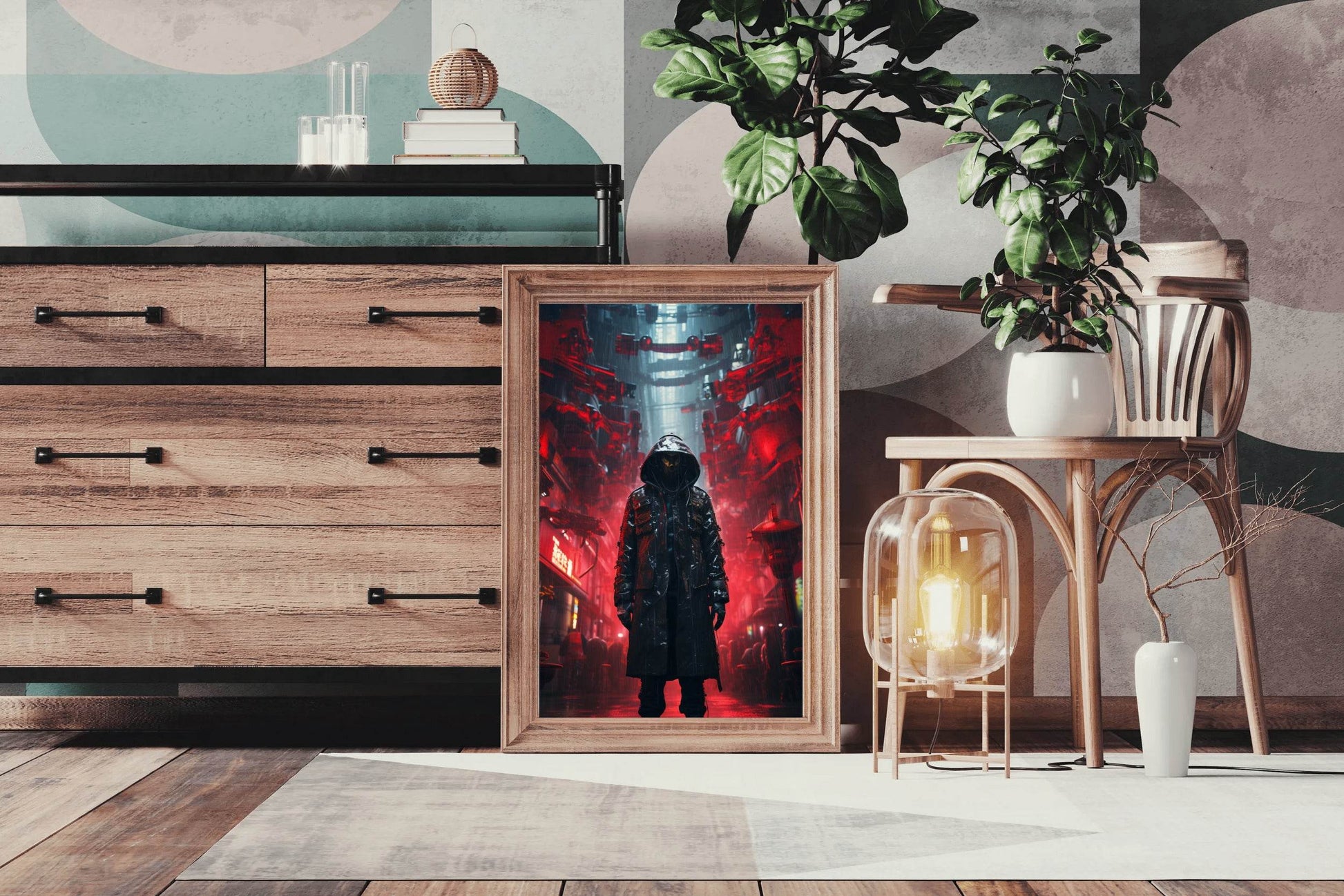 Cyberpunk Chinese Killer Wall Art - beink online art store