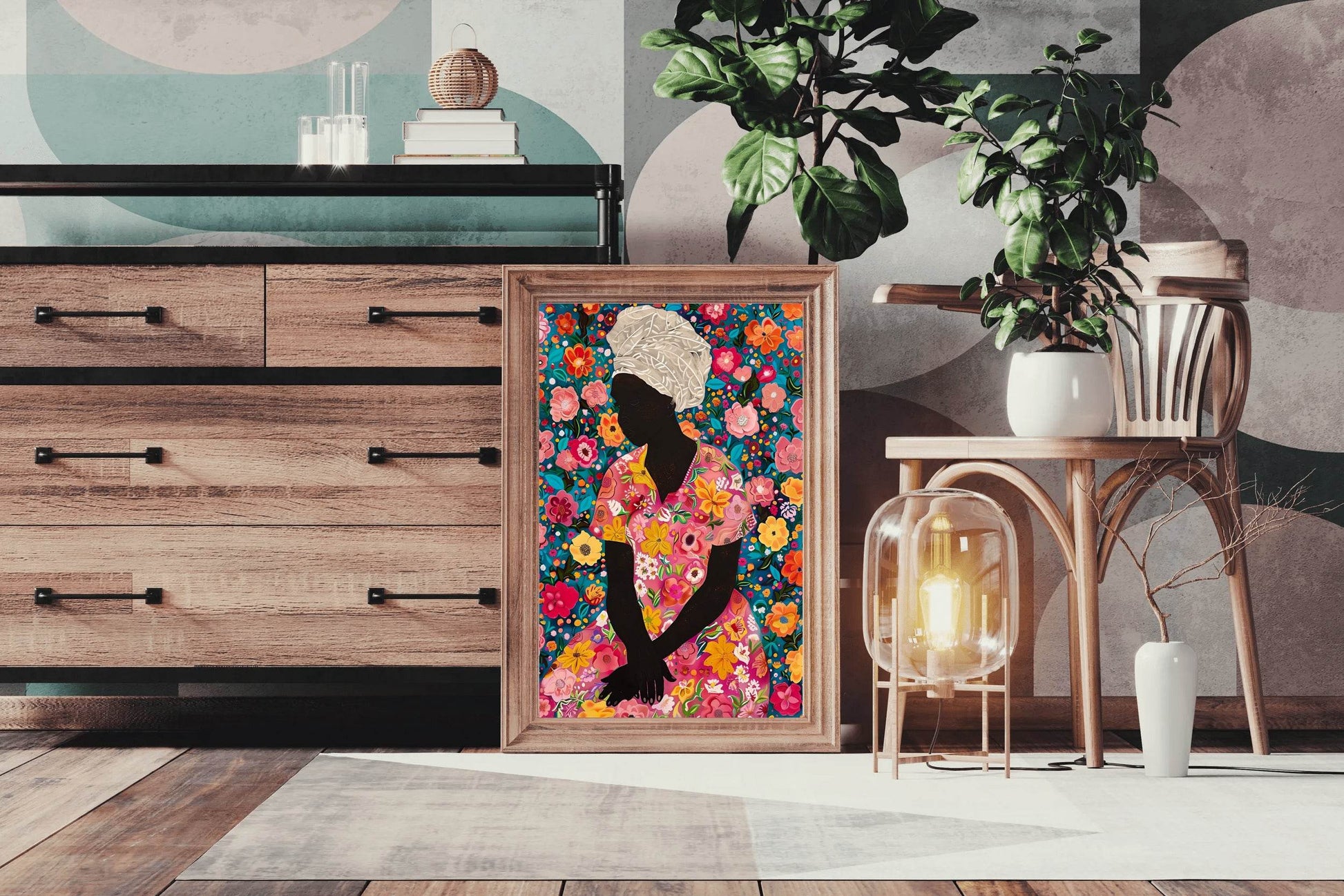 Lady of flower Wall Art - beink online art store