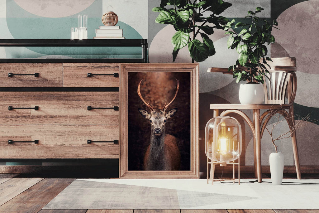 Red Deer Animal Wall Art - beink online art store