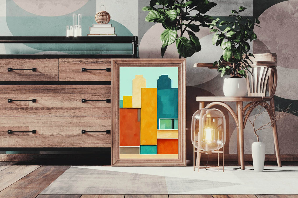 Creative Building Shape Abstract Wall Art - beink online art store