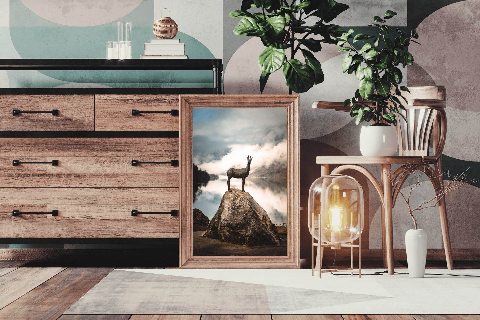 Highland Deer Animal Wall Art - beink online art store