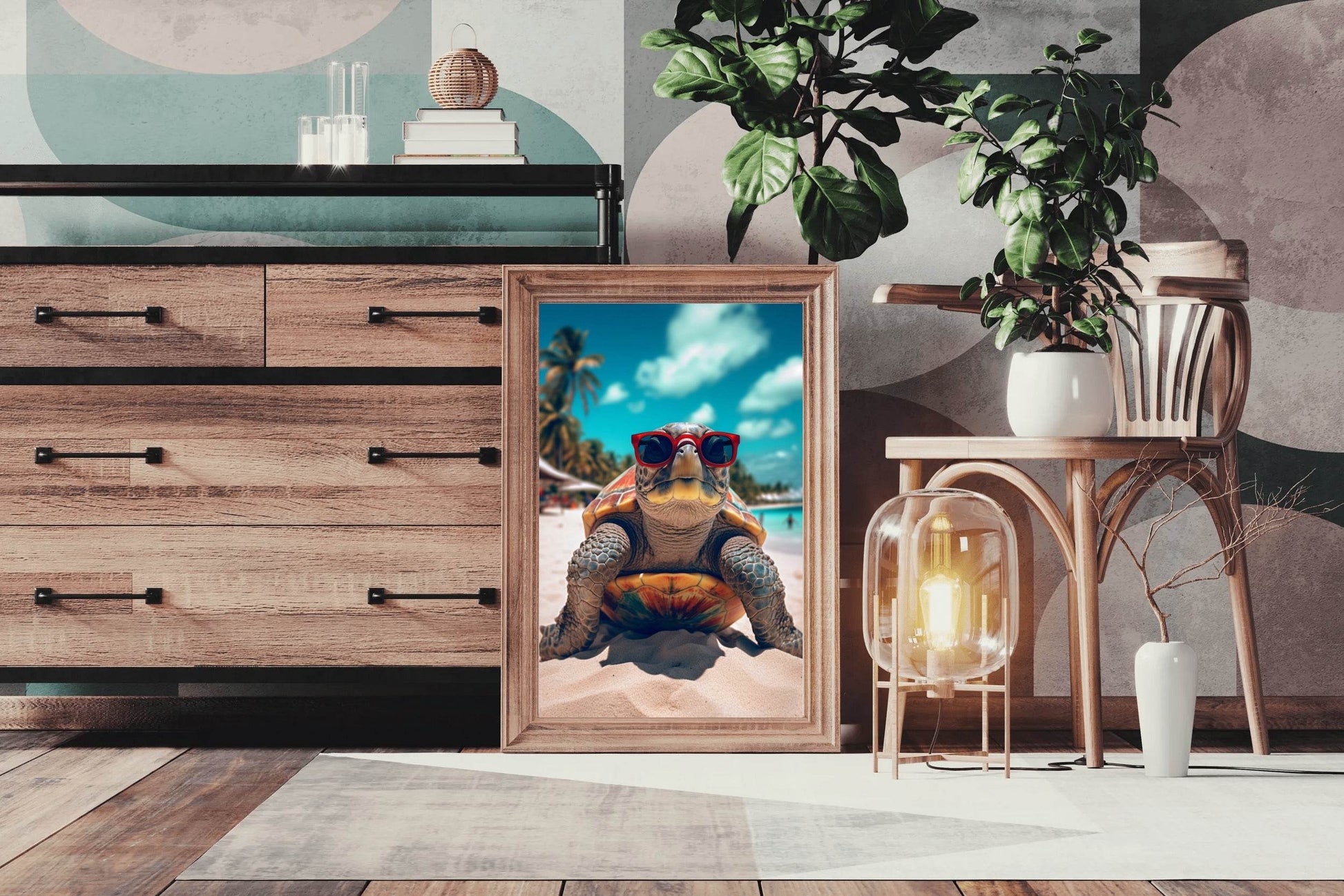 Loggerhead Sea Turtle Animal Wall Art - beink online art store