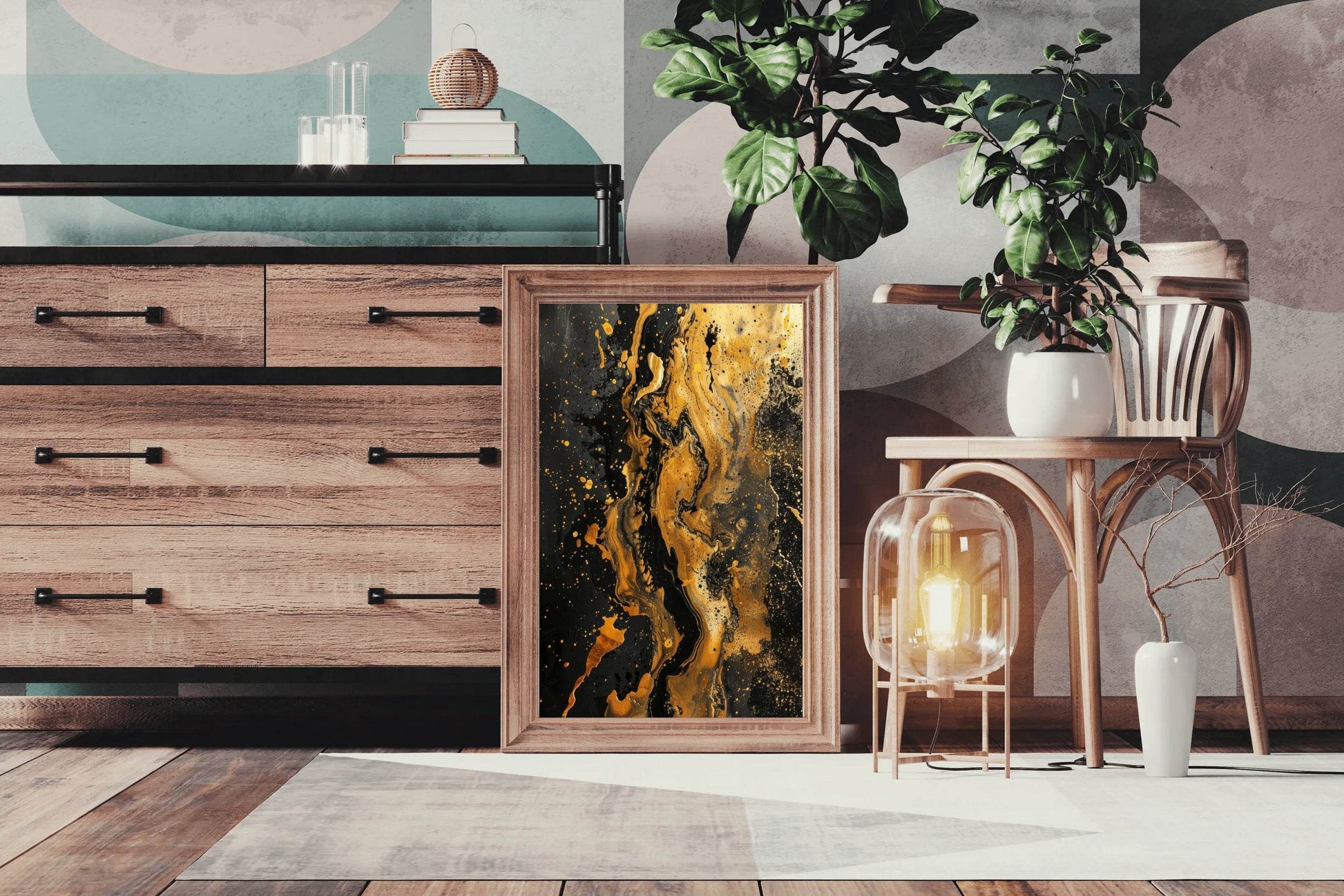 Luxury Marble Background With Gold Wall Art - beink online art store