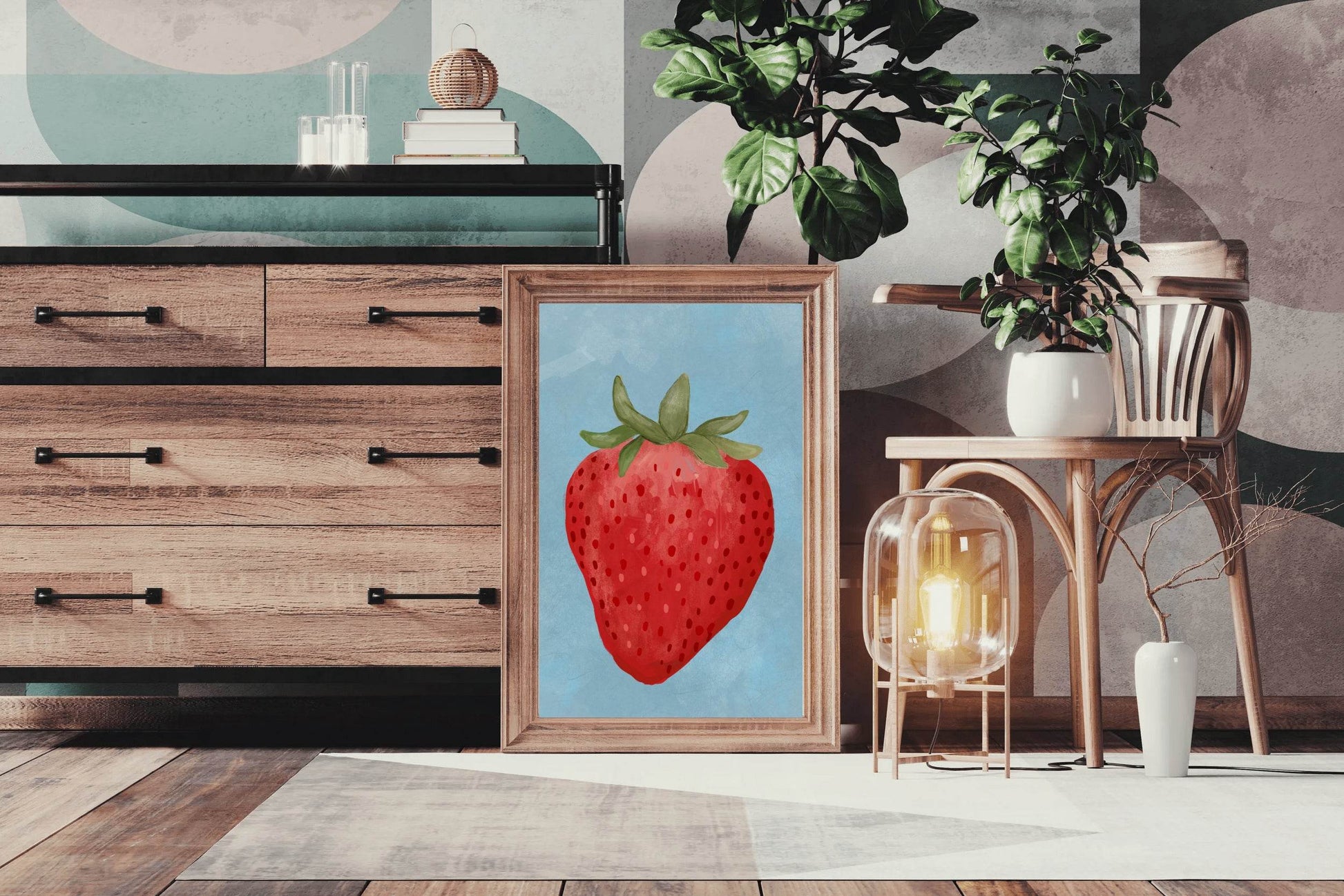 Strawberry Painting Wall Art - beink online art store