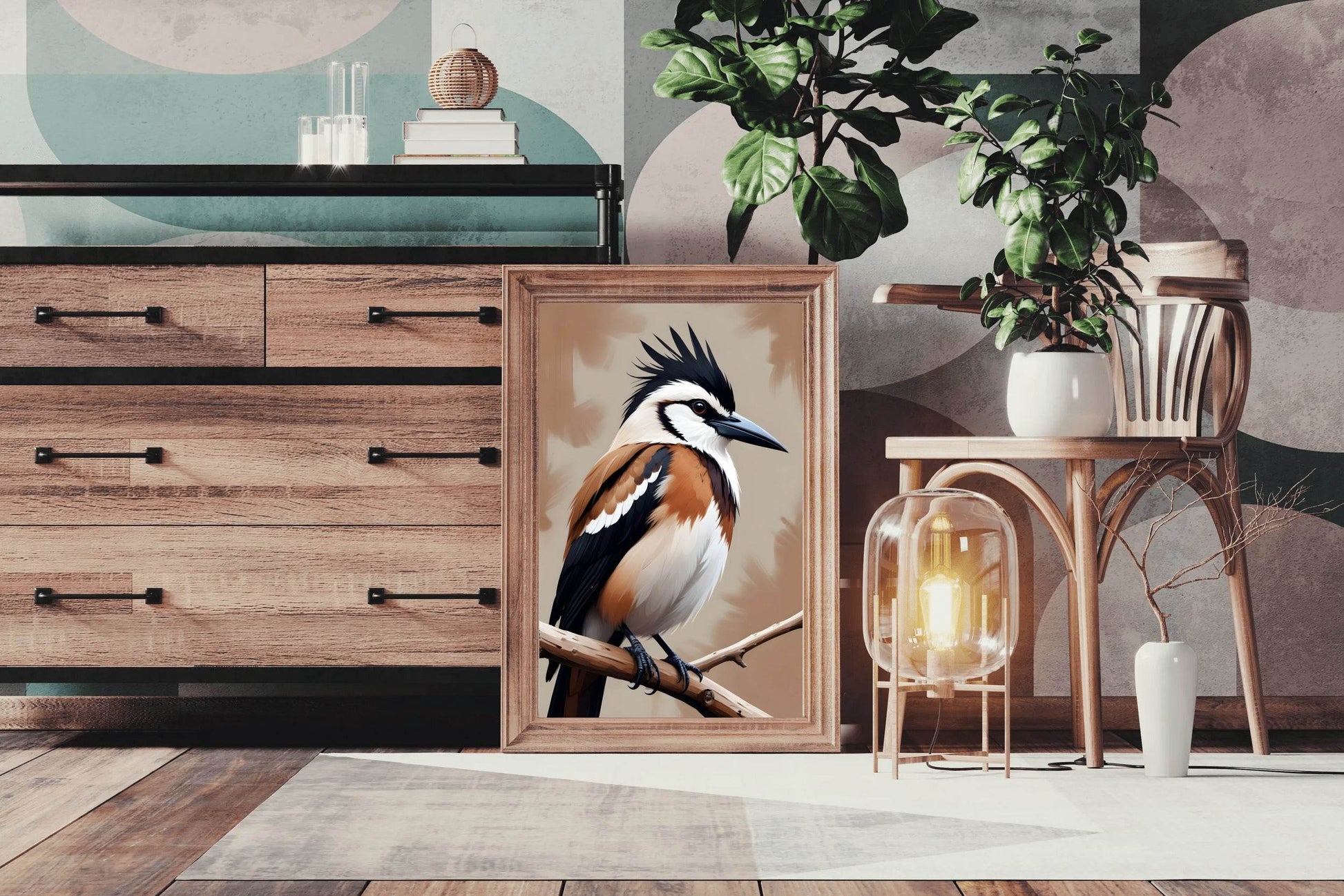 Watercolor Painting of Jay Bird Wall Art - beink online art store