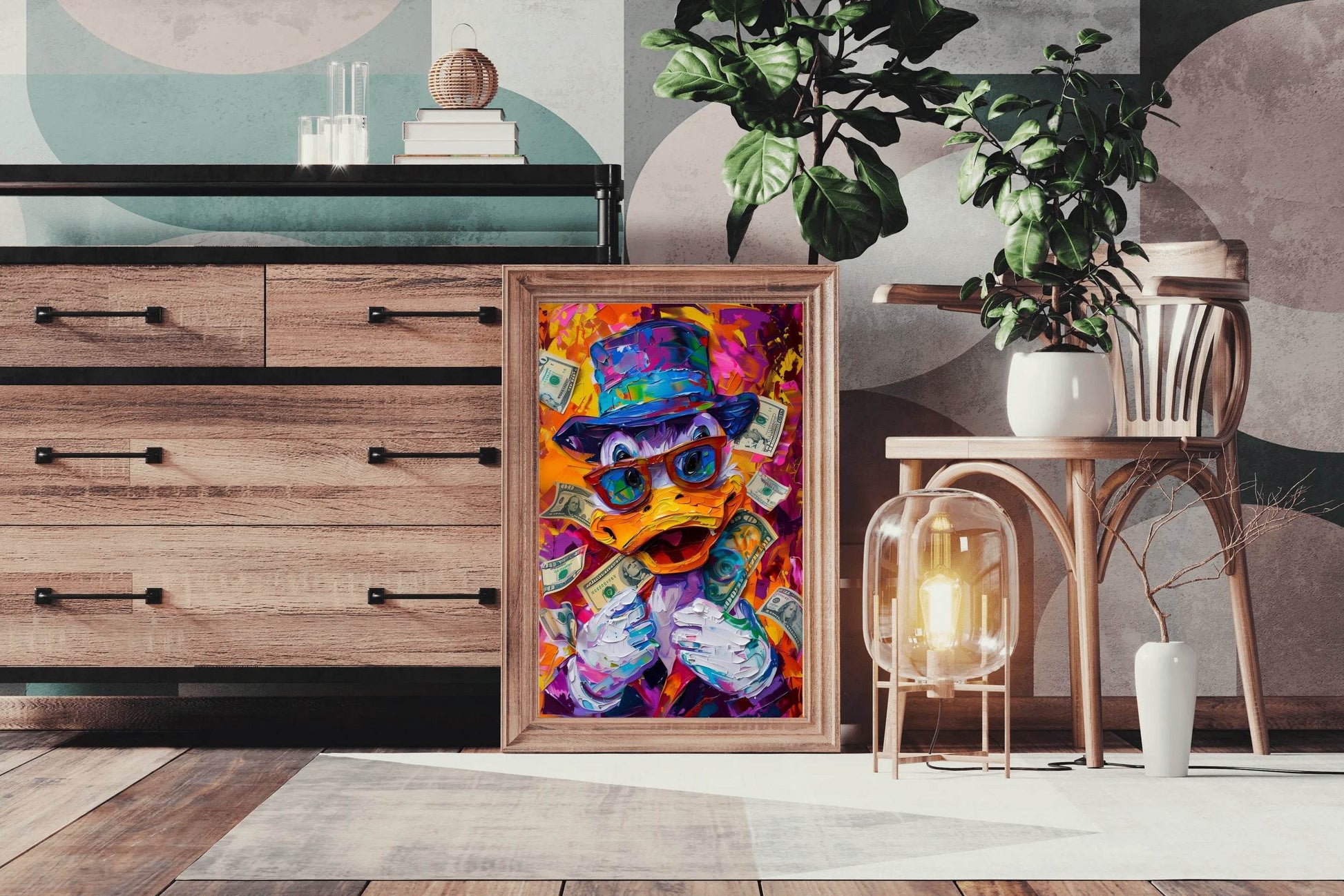 McDuck Surrounded by Money Wall Art - beink online art store
