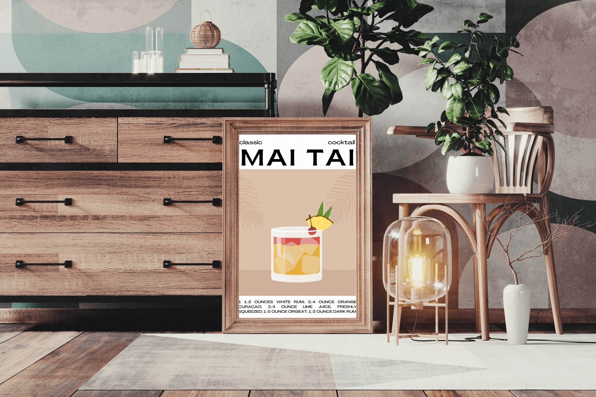Mai Tai Cocktail Wall Art - beink online art store