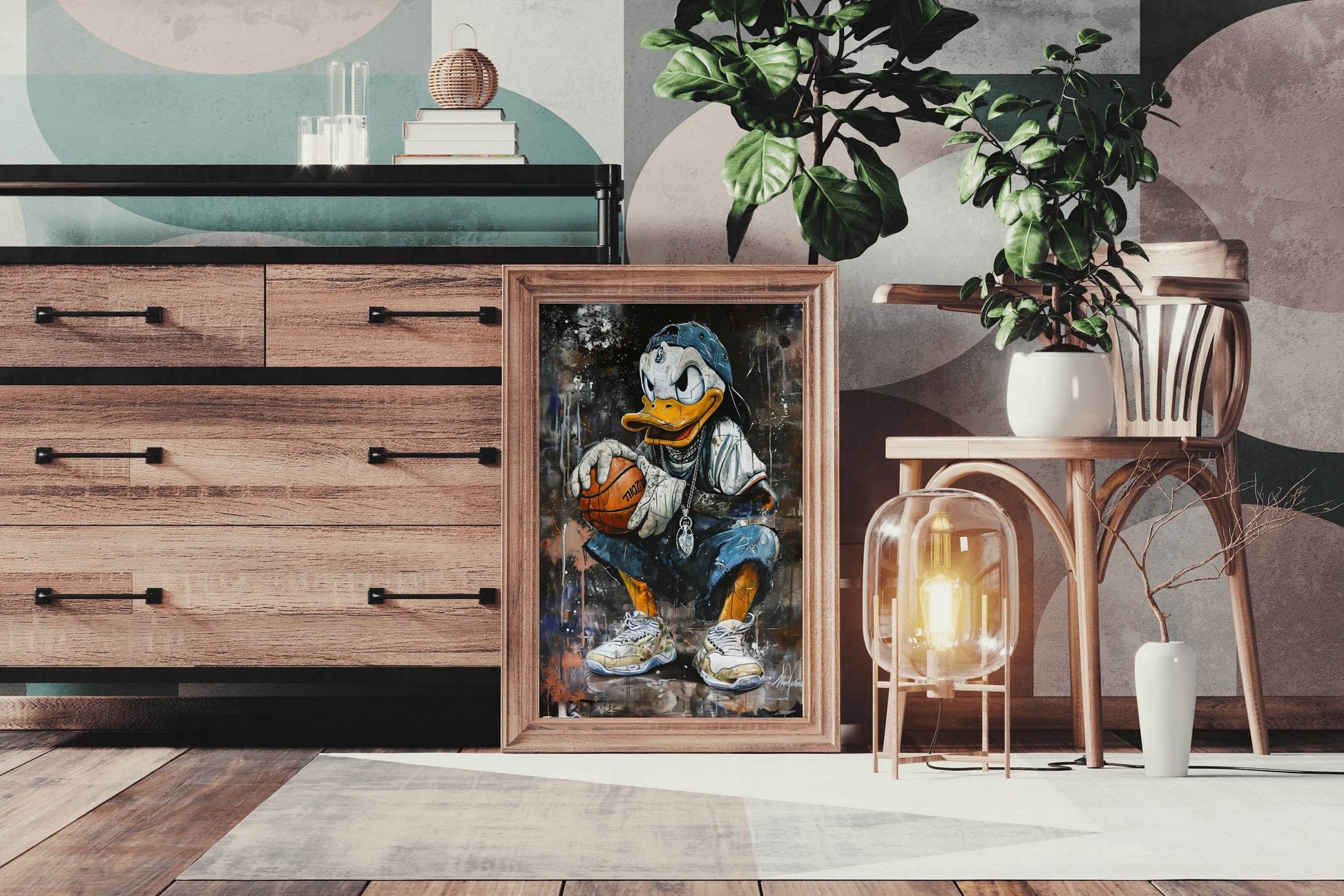 Basketball Streetwise Donald Duck Wall Art - beink online art store