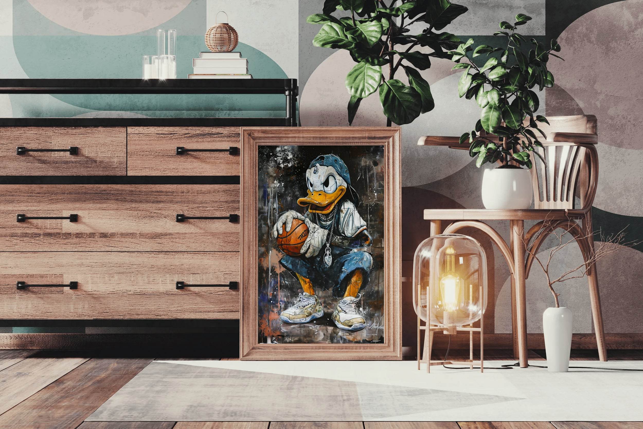 Basketball Streetwise Donald Duck Wall Art - beink online art store