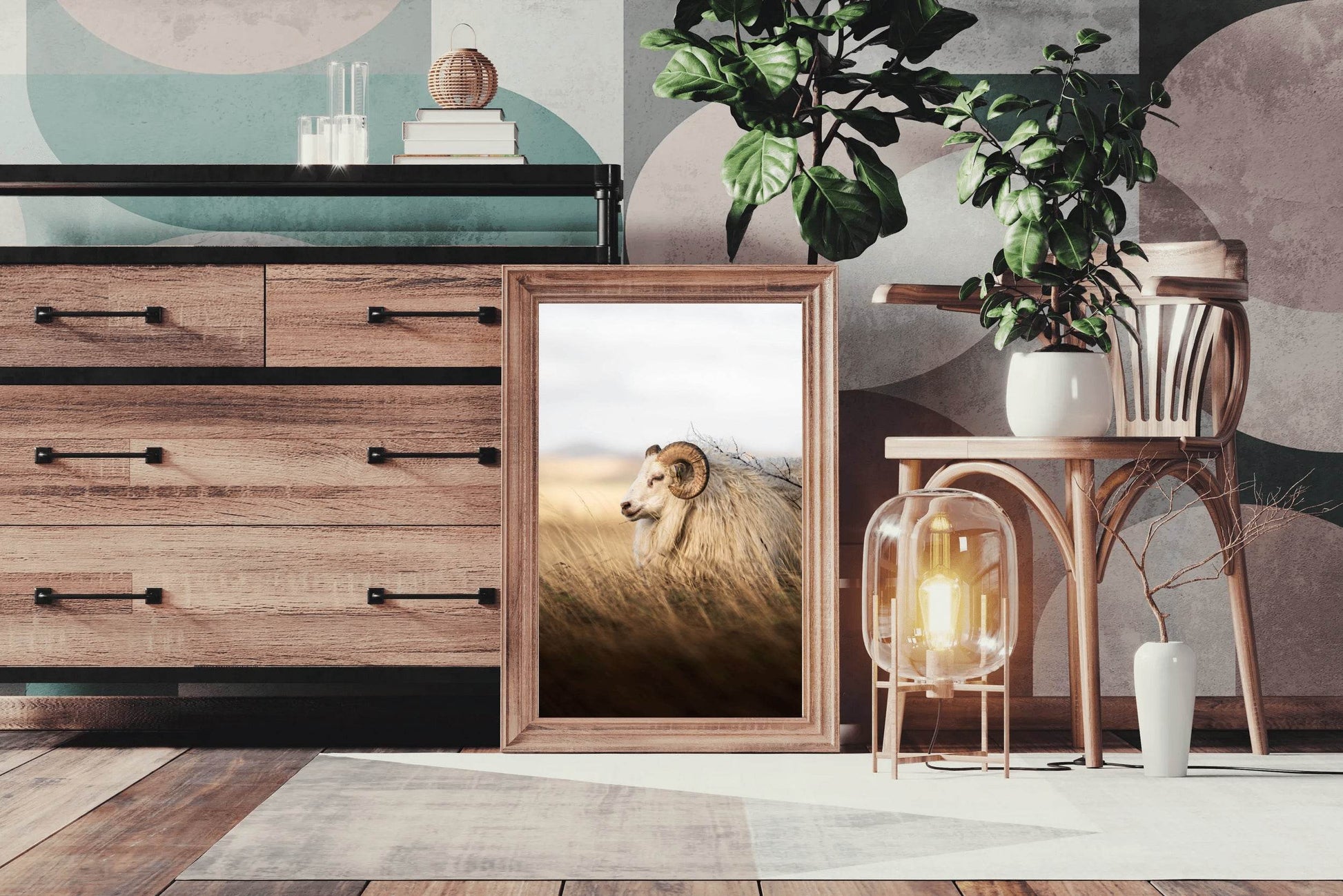 Icelandic Sheep Animal Wall Art - beink online art store