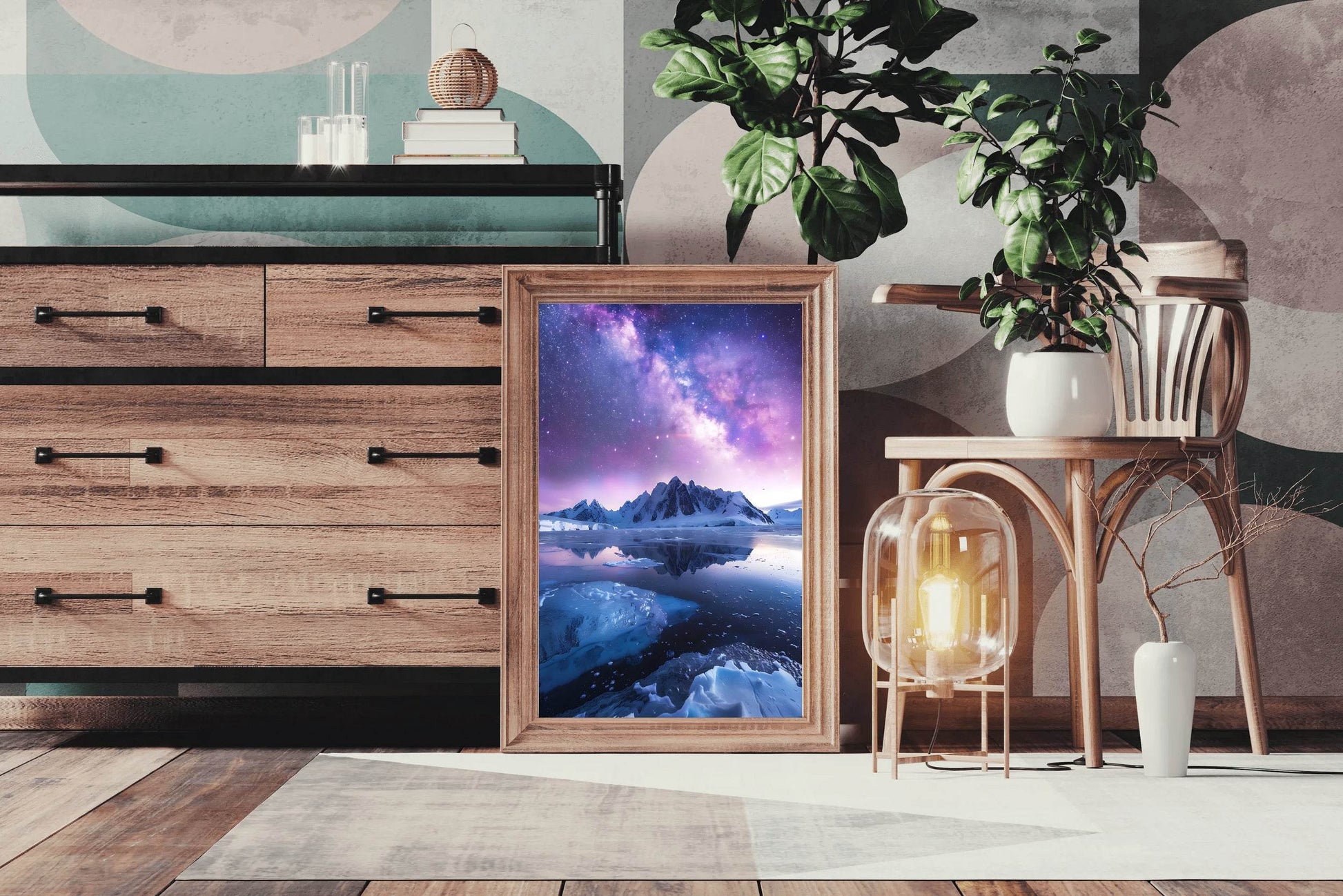 Milky Way Over Arctic Landscape Wall Art - beink online art store