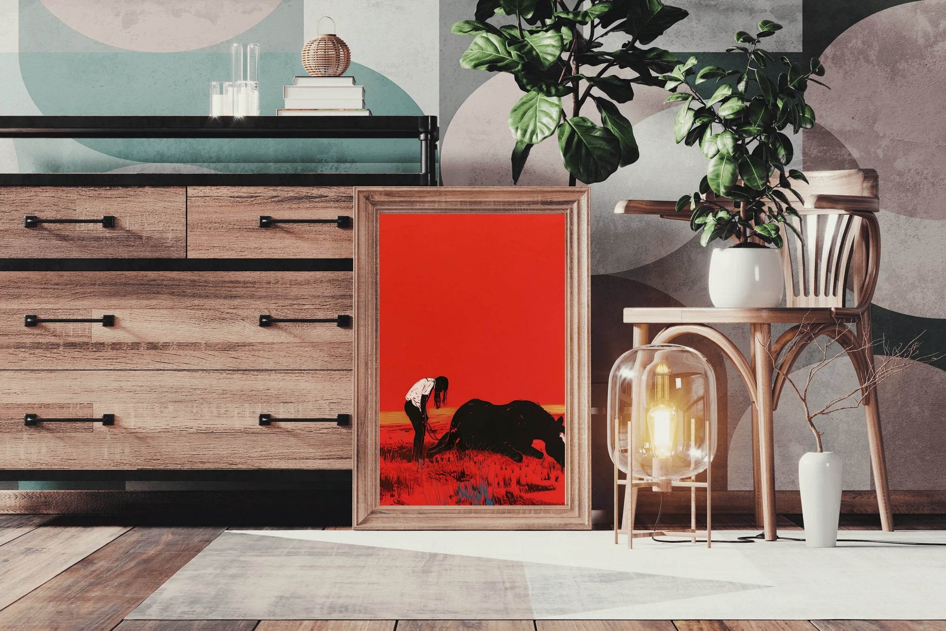 Sick Black Horse Wall Art - beink online art store