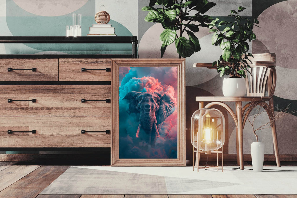 Indian Elephant Animal Wall Art - beink online art store
