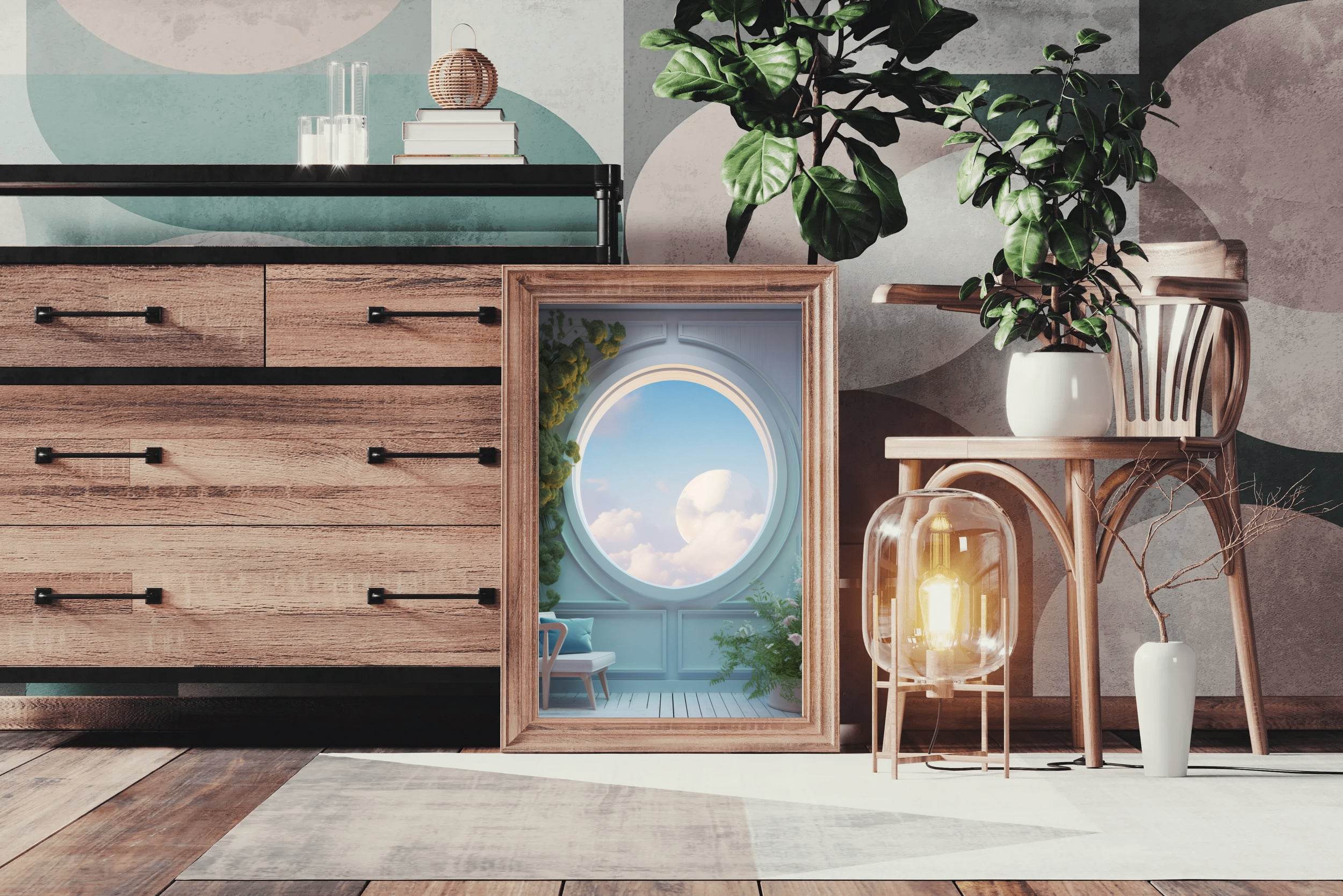 Window With Magical Landscape View Anime Wall Art - beink online art store
