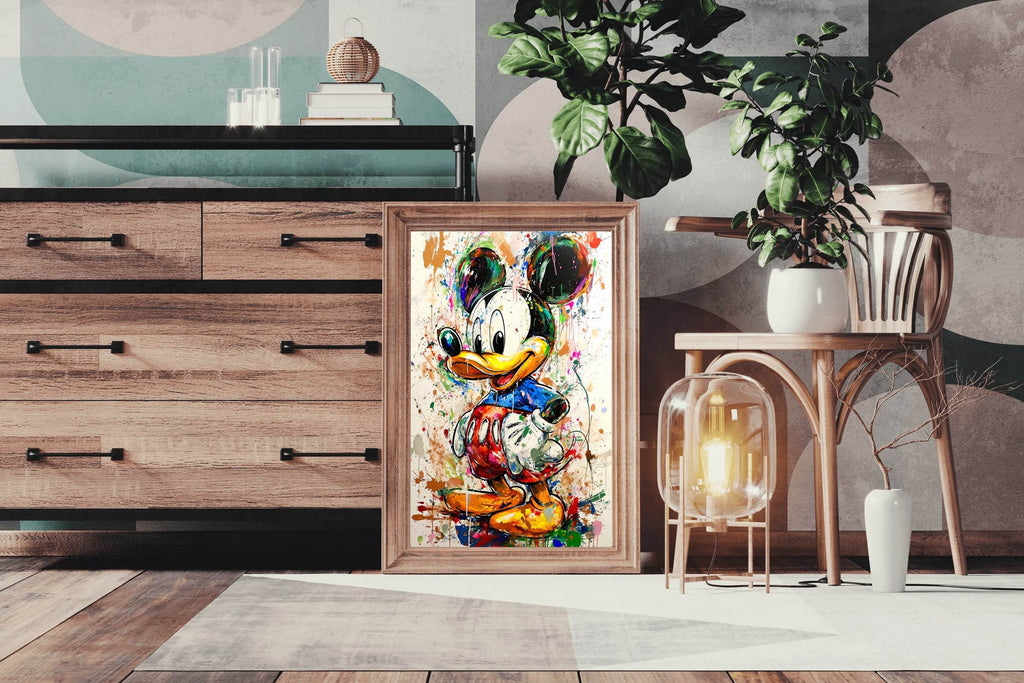 Colorful Mickey with Oil Paint Wall Art - beink online art store