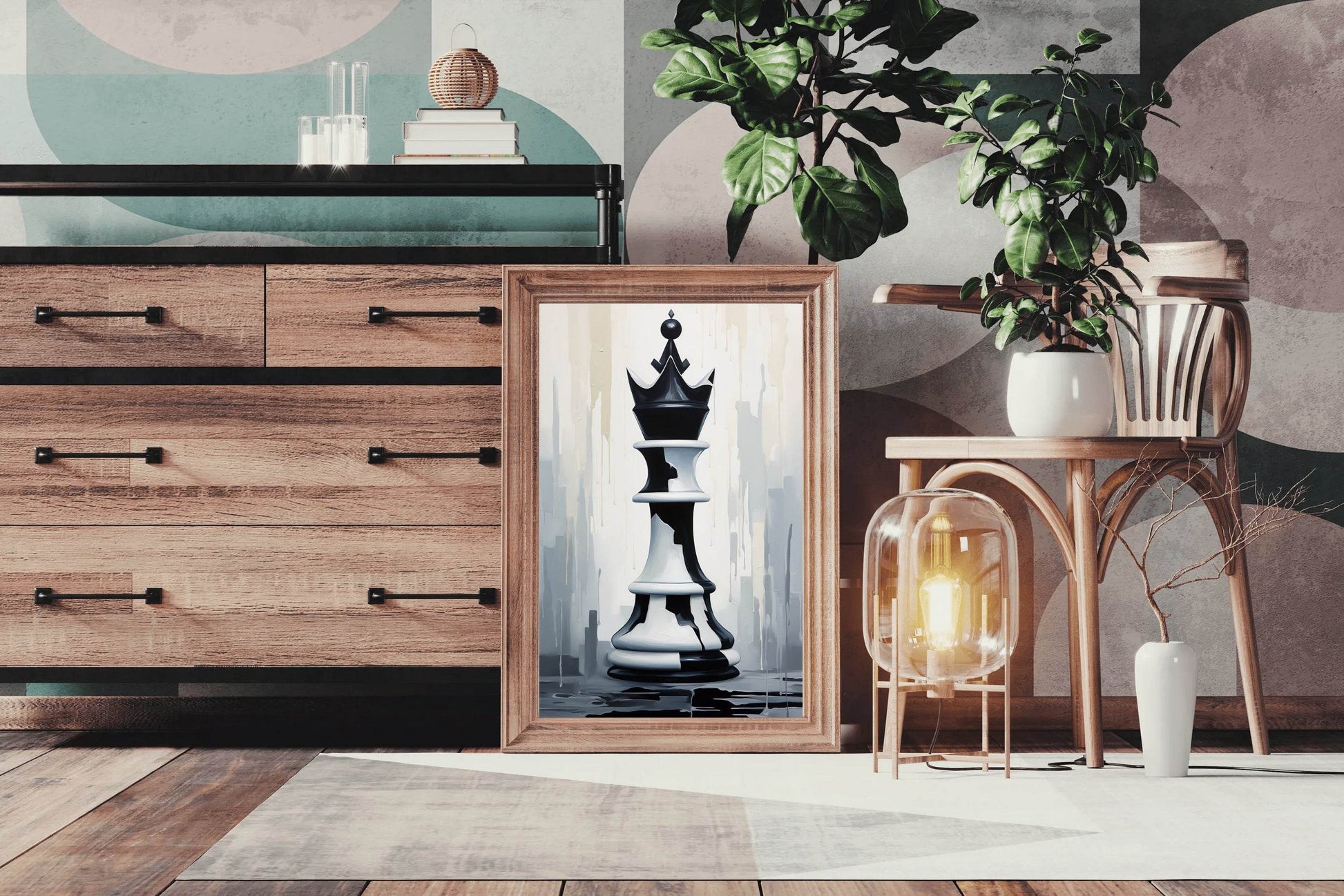 Chess Knight Picture Wall Art - beink online art store
