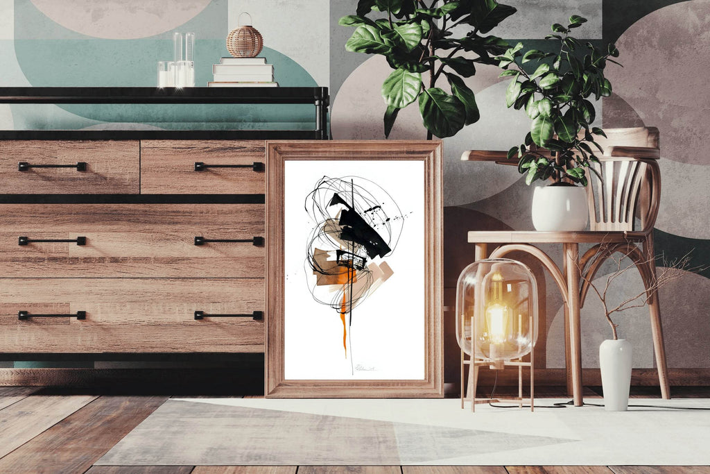 Ink Explosion Face Shape Modern Art - beink online art store