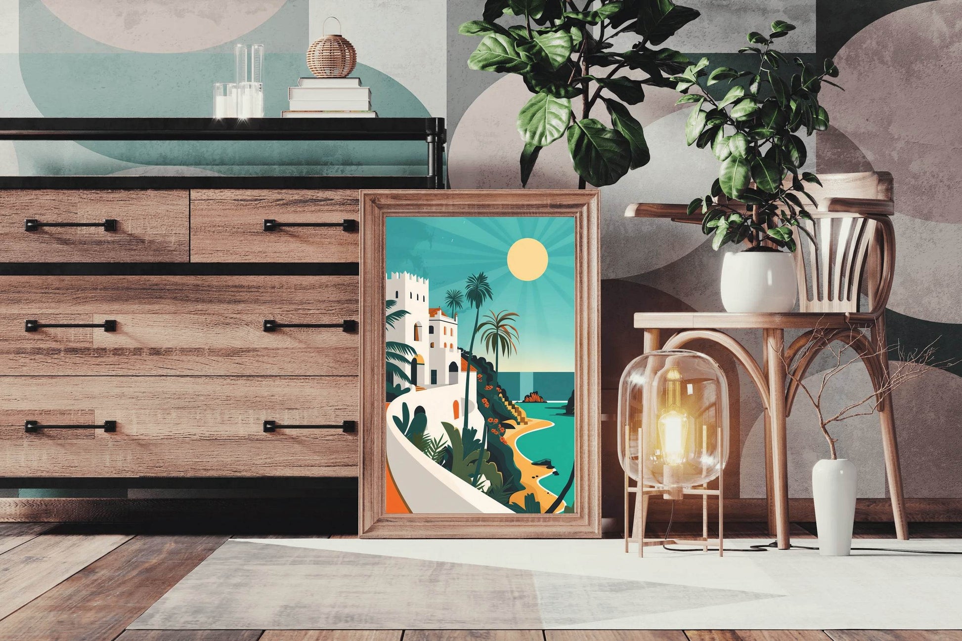 Mediterranean Coast Painting Wall Art - beink online art store
