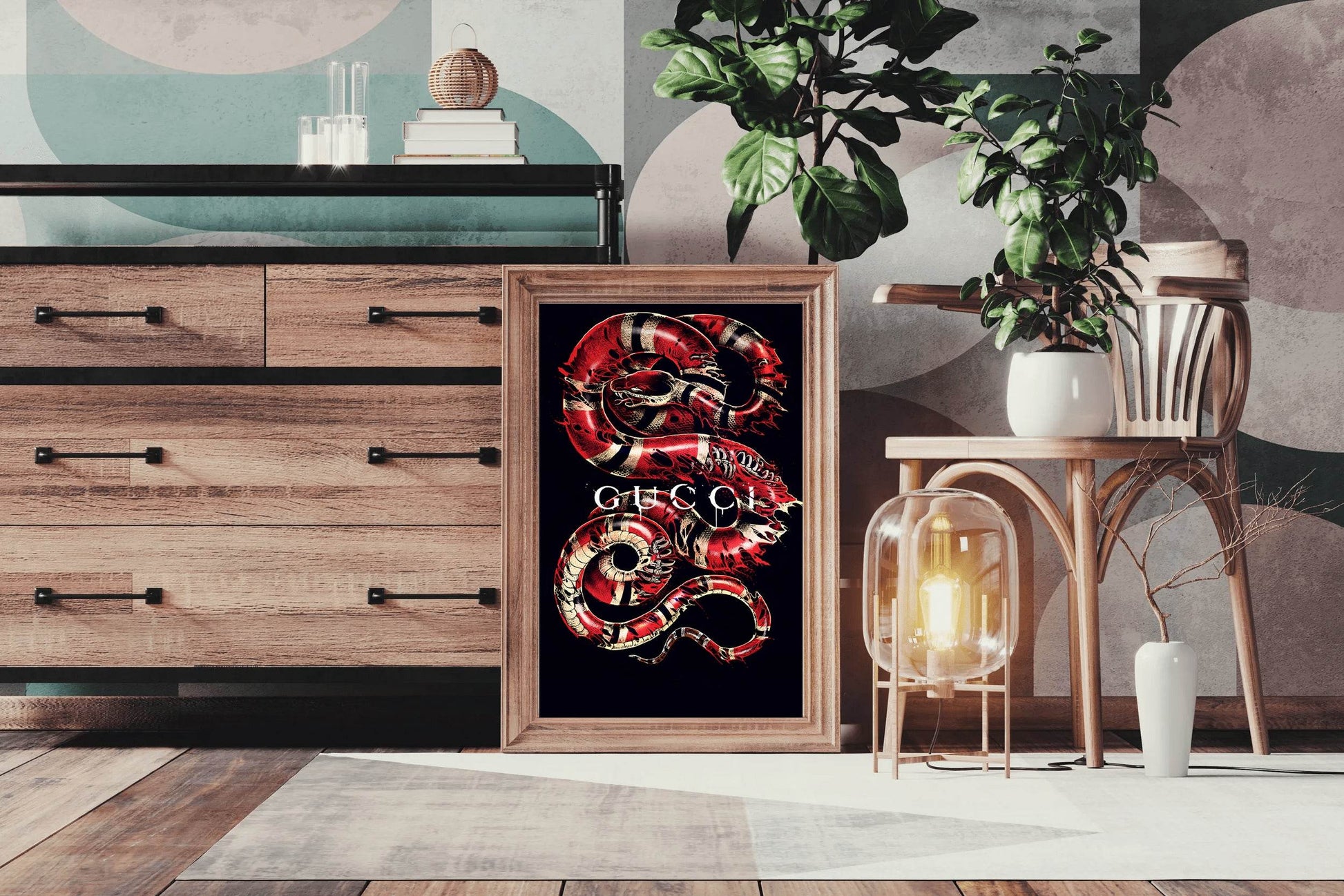 Gucci Red Snake Wall Art - beink online art store
