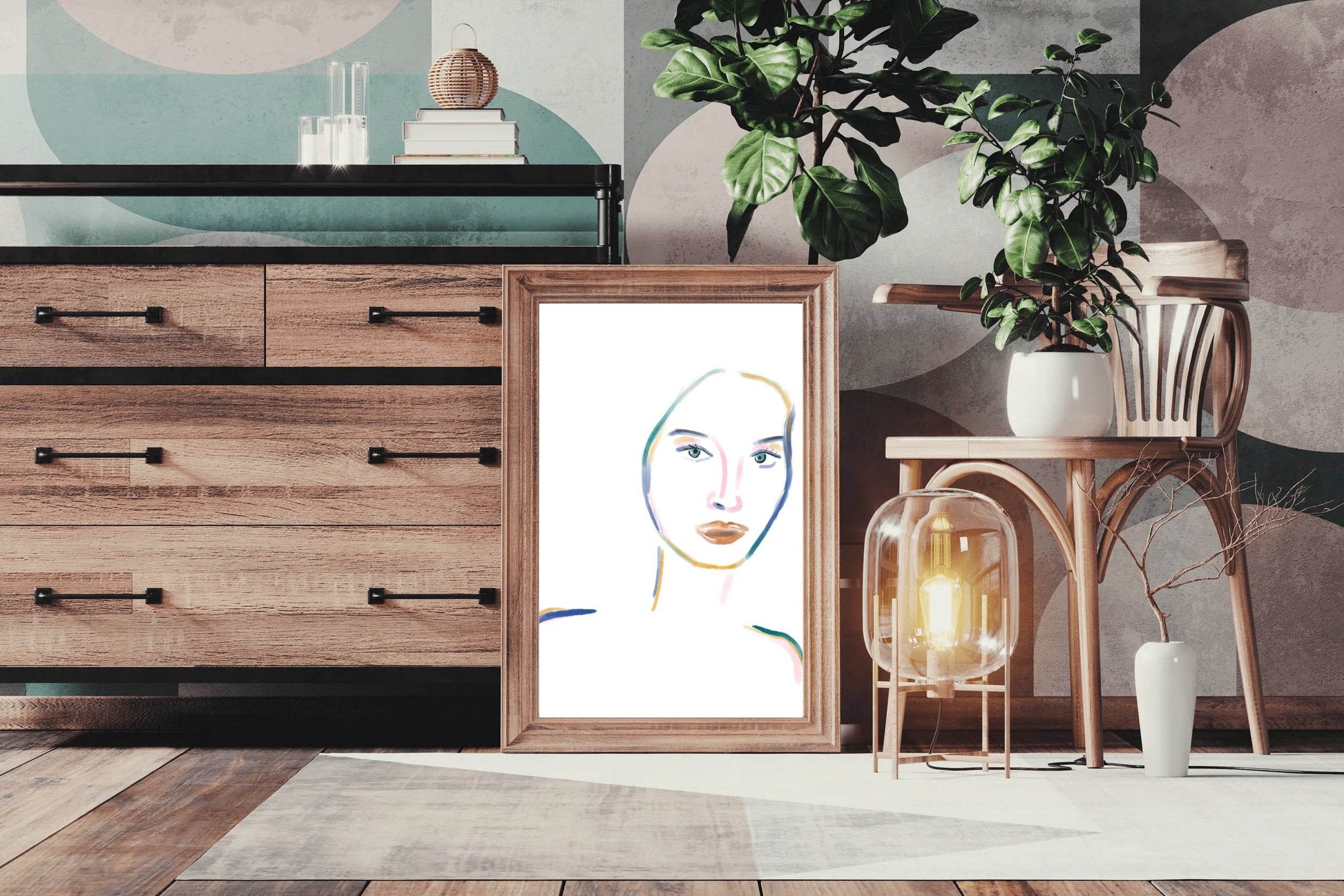 The Woman Pale Face Wall Art - beink online art store