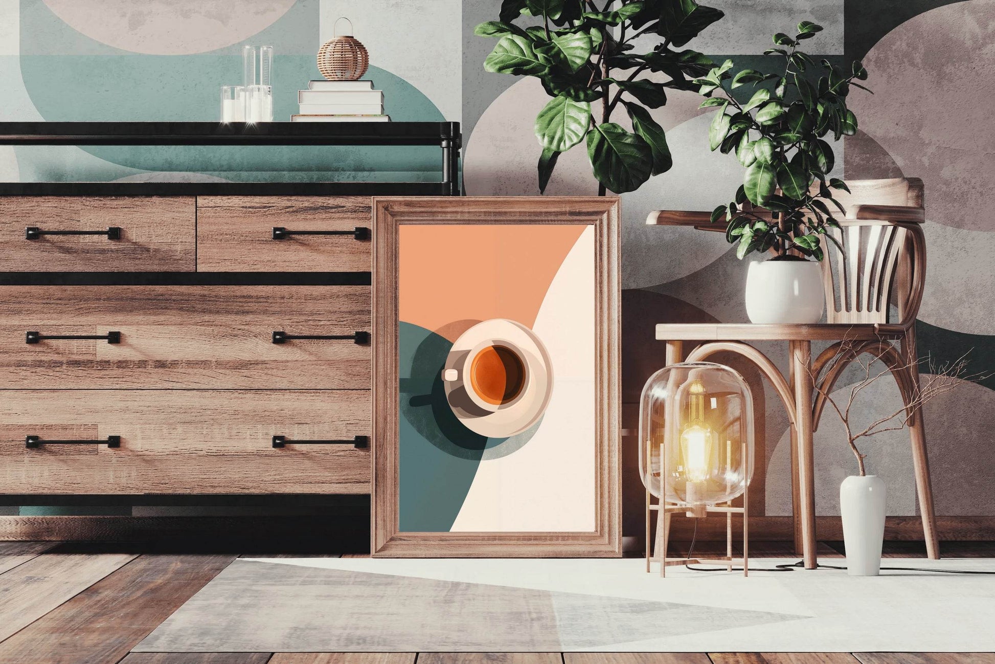 Coffee Cup Illustration Wall Art - beink online art store