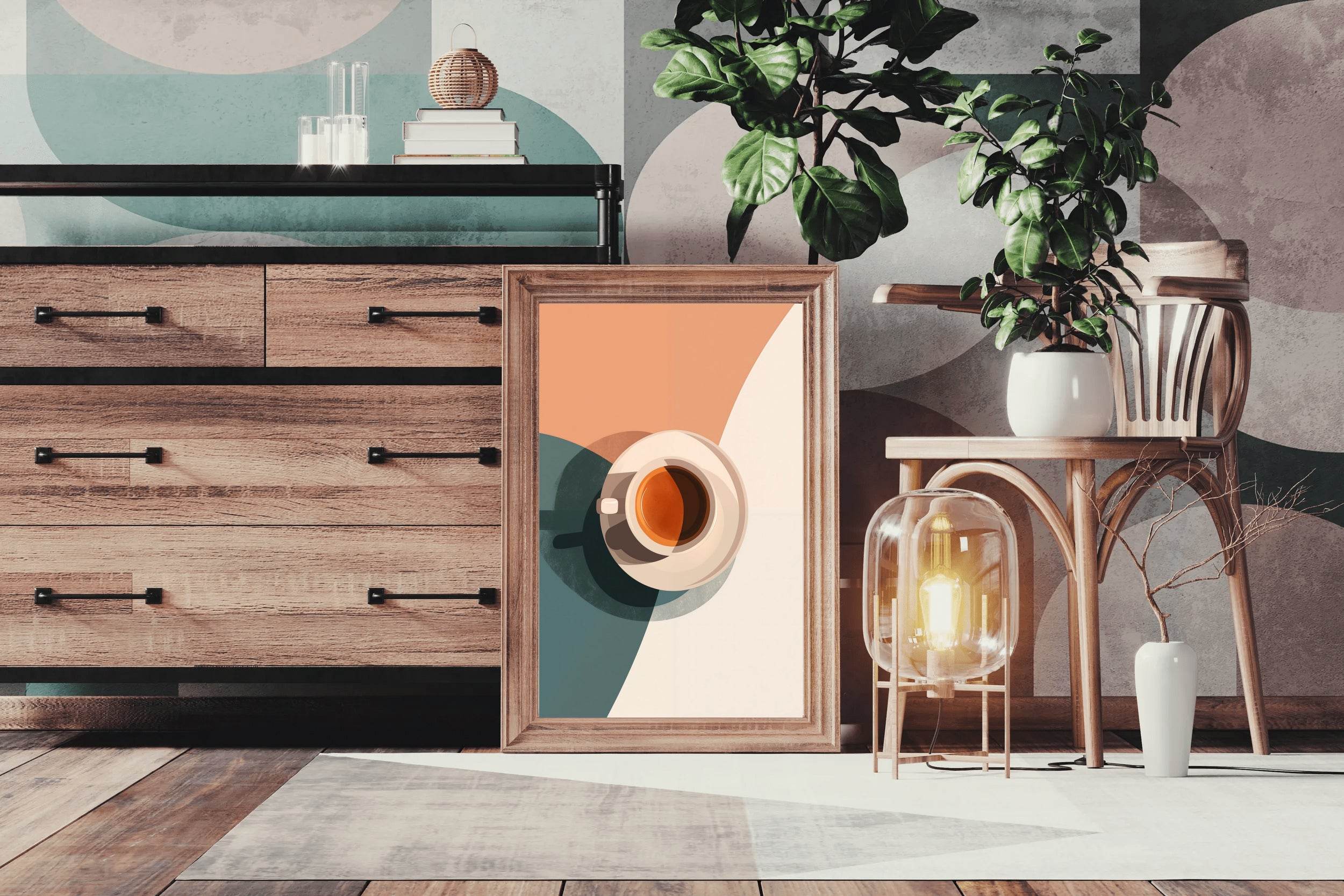 Coffee Cup Illustration Wall Art - beink online art store