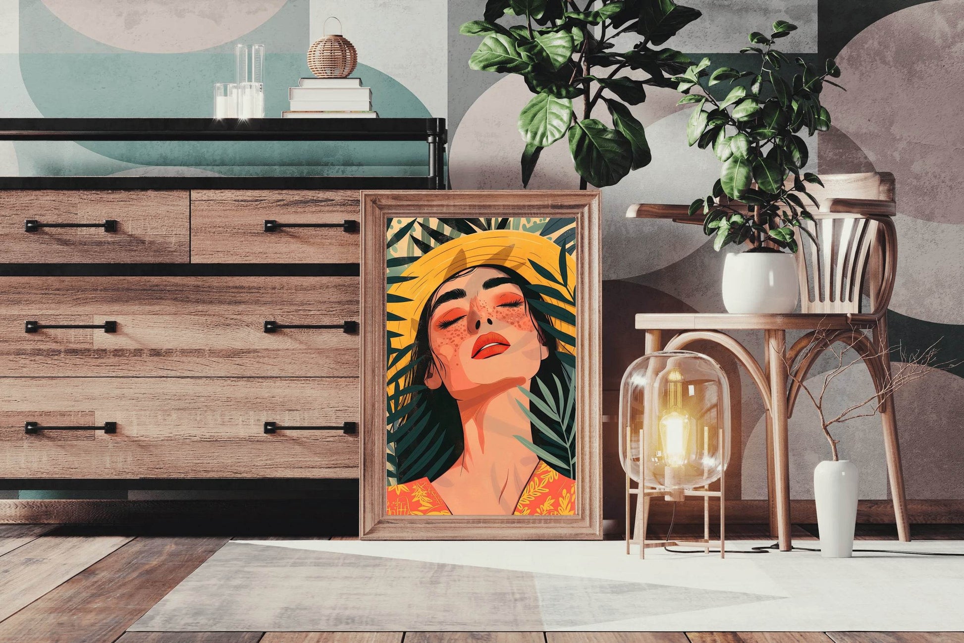 A Stylish Young Woman in the Jungle - beink online art store