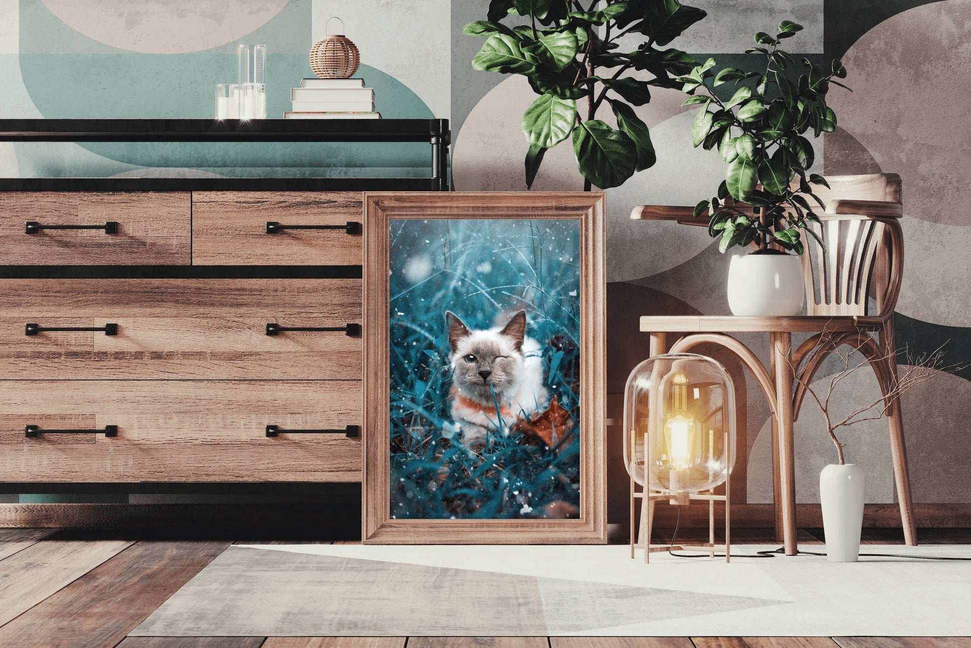 Siamese Cat Animal Wall Art - beink online art store