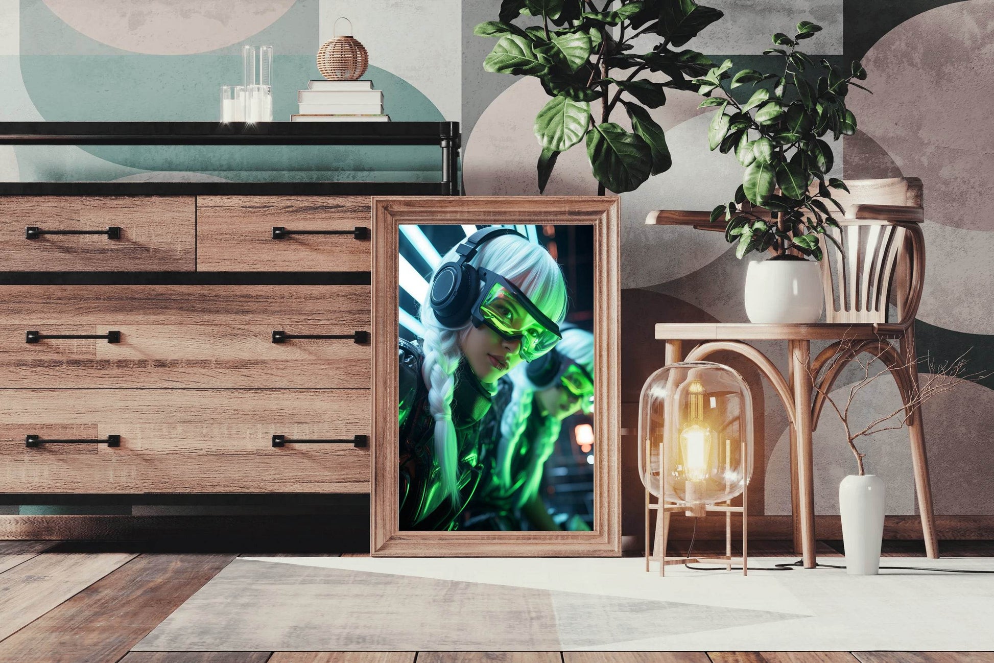 Cyberpunk Warrior Girls Wall Art - beink online art store