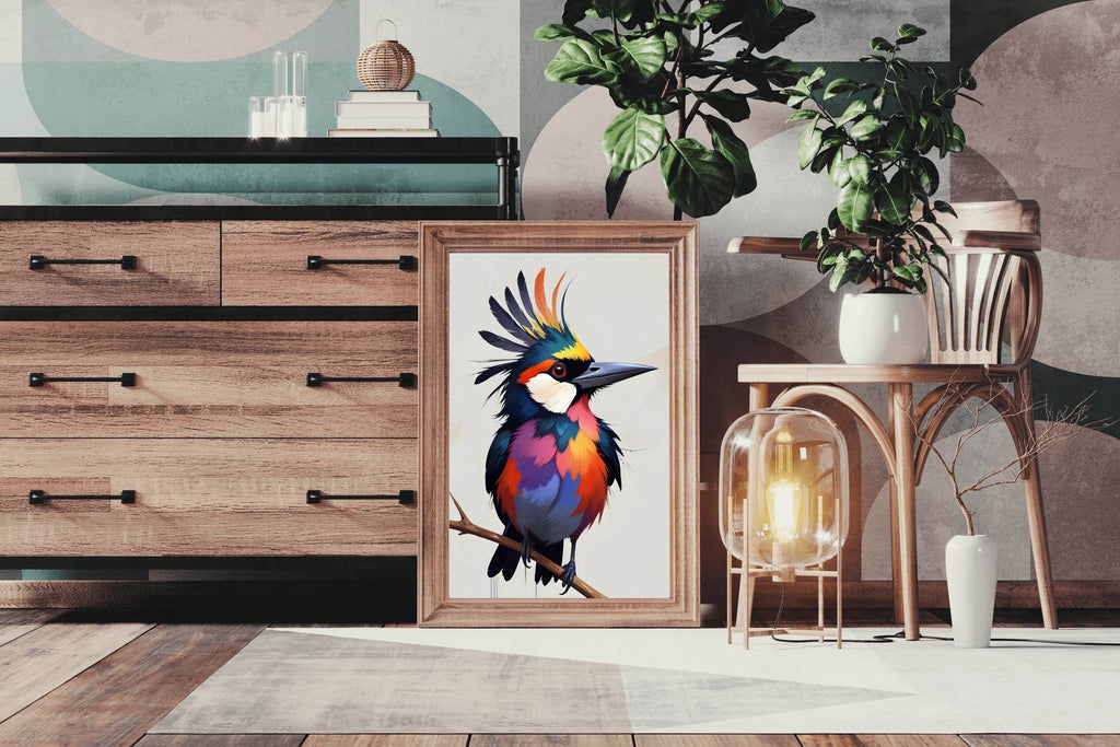 Watercolor Kingfisher Bird Wall Art - beink online art store