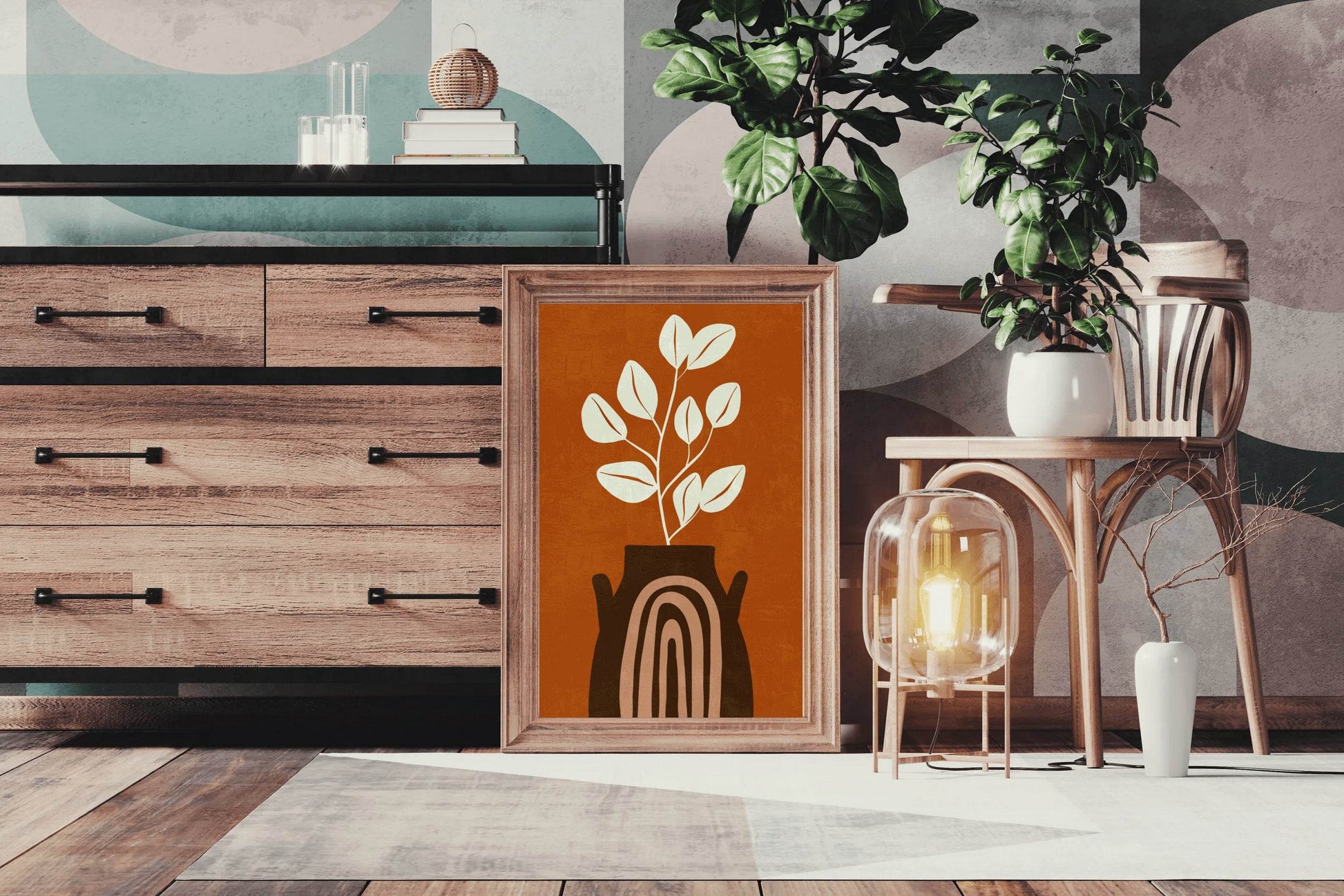 Boho Fantasy Vase Wall Art - beink online art store