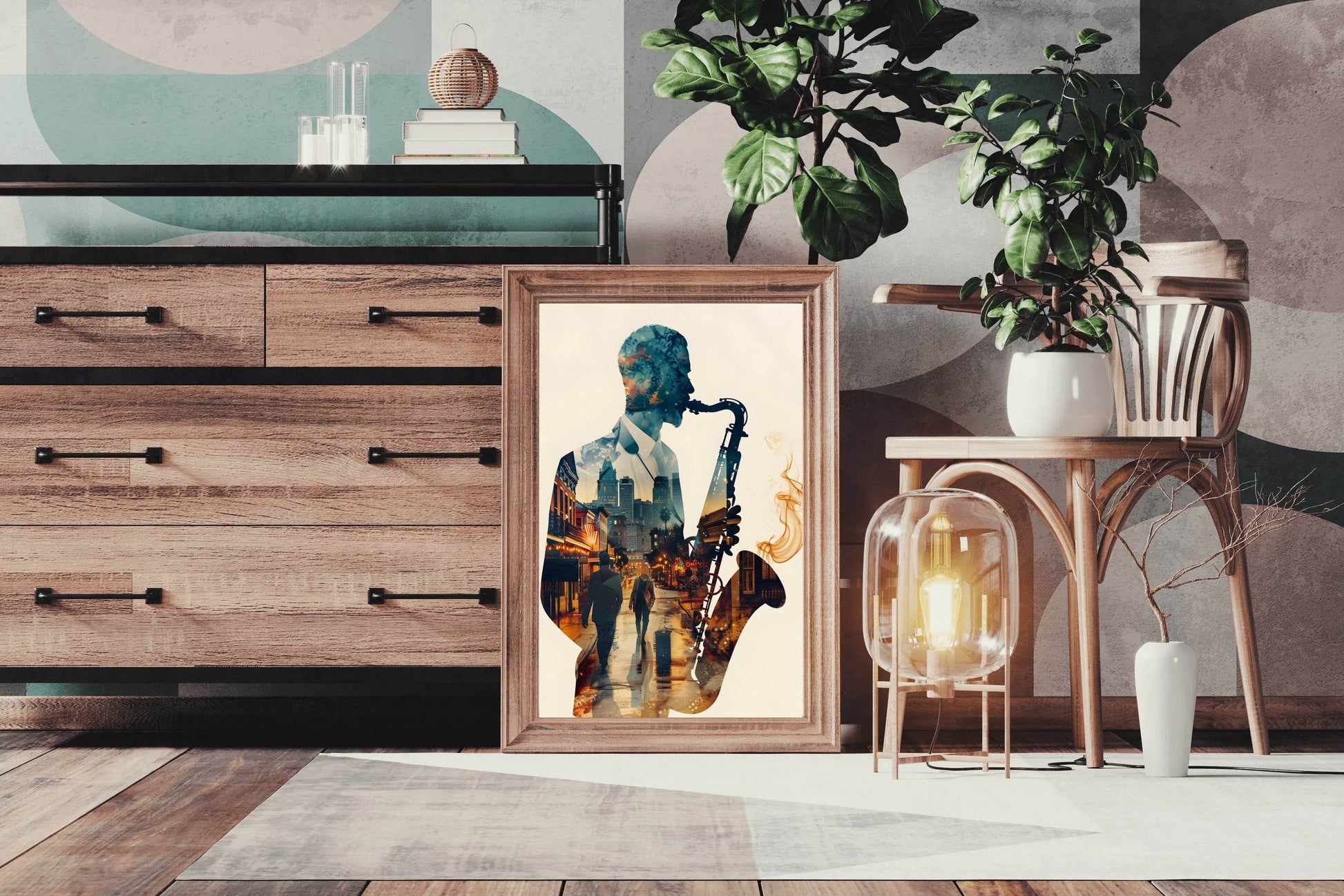 The Shadow Inside The Saxophone Wall Art - beink online art store