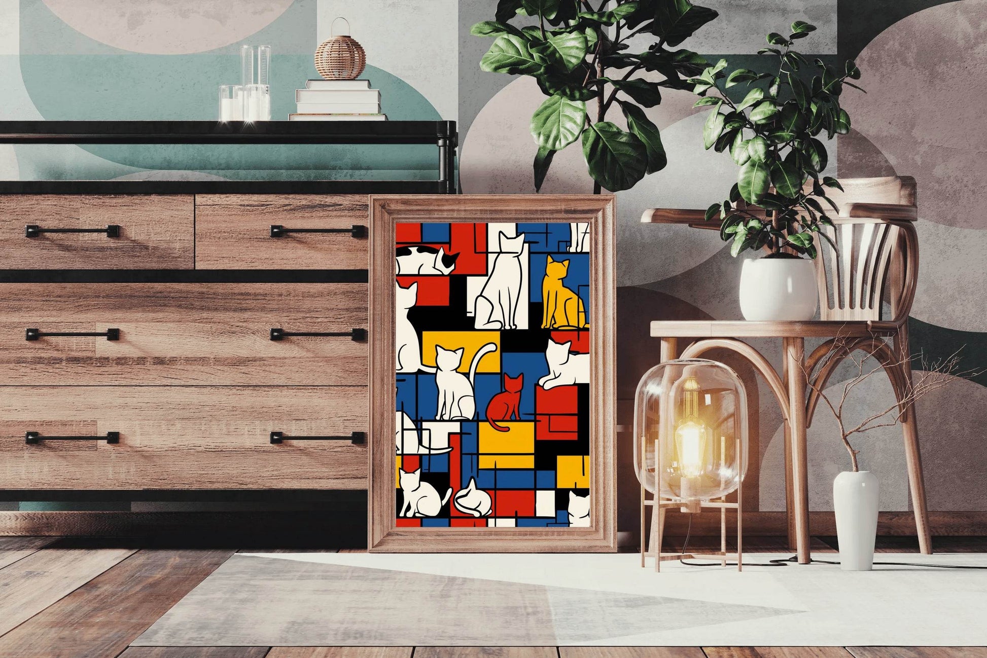 The Mondrian Cats by Tobe Fonseca - beink online art store